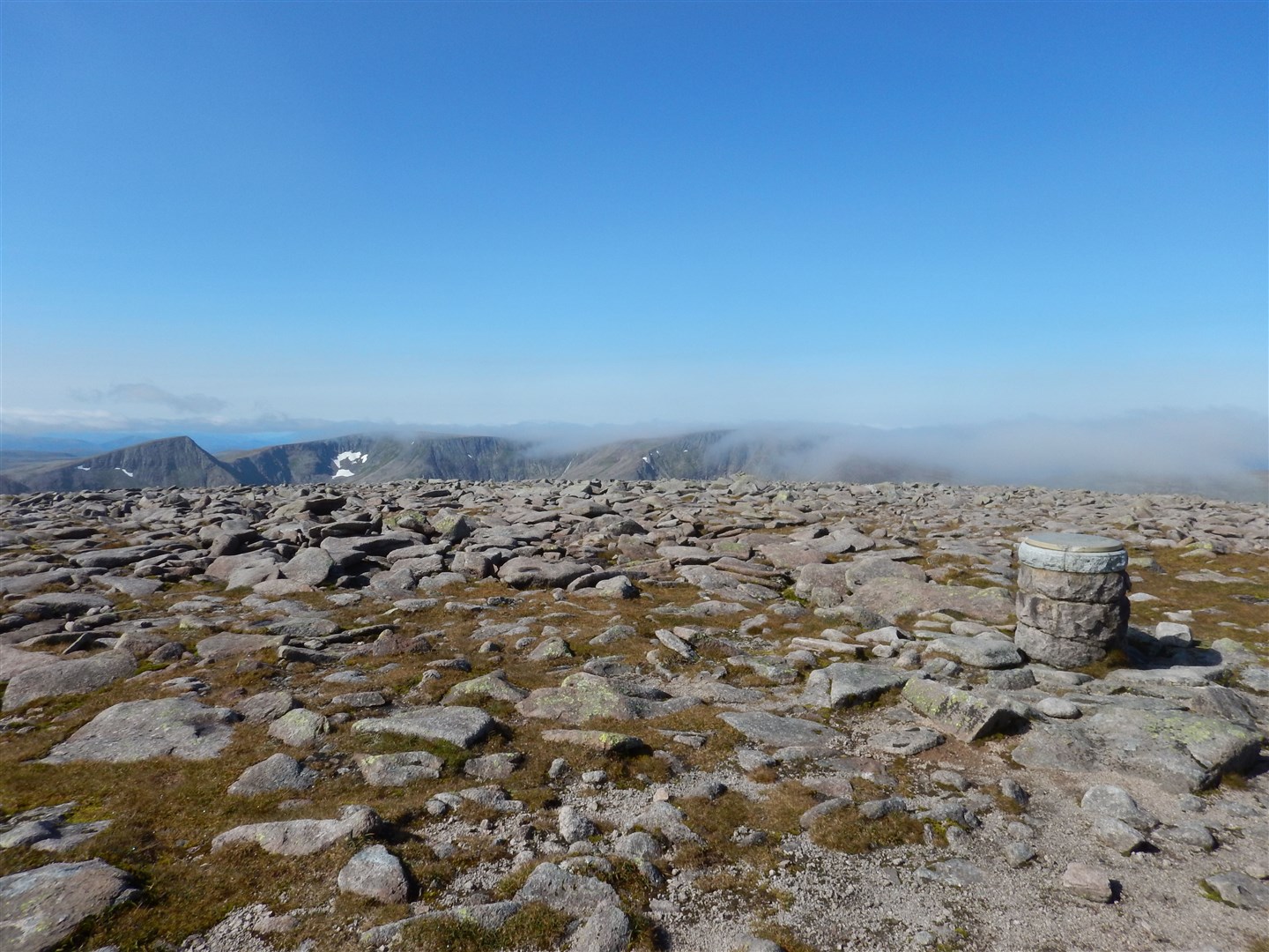 Viewpoint at the summit of Ben Macdui, looking over the Lairig Ghru to the Devil's Point. Picture: John Davidson