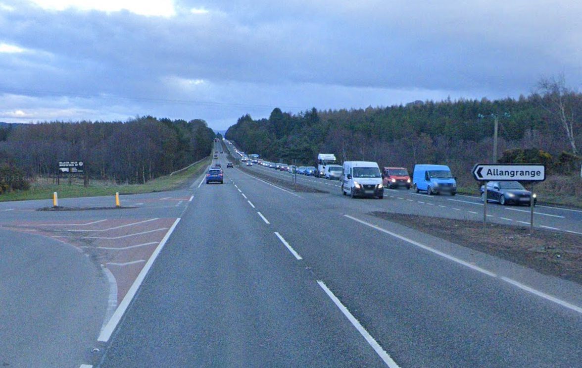 The A9 at the Allangrange turn off where work will begin on Sunday. Courtesy: BEAR Scotland.