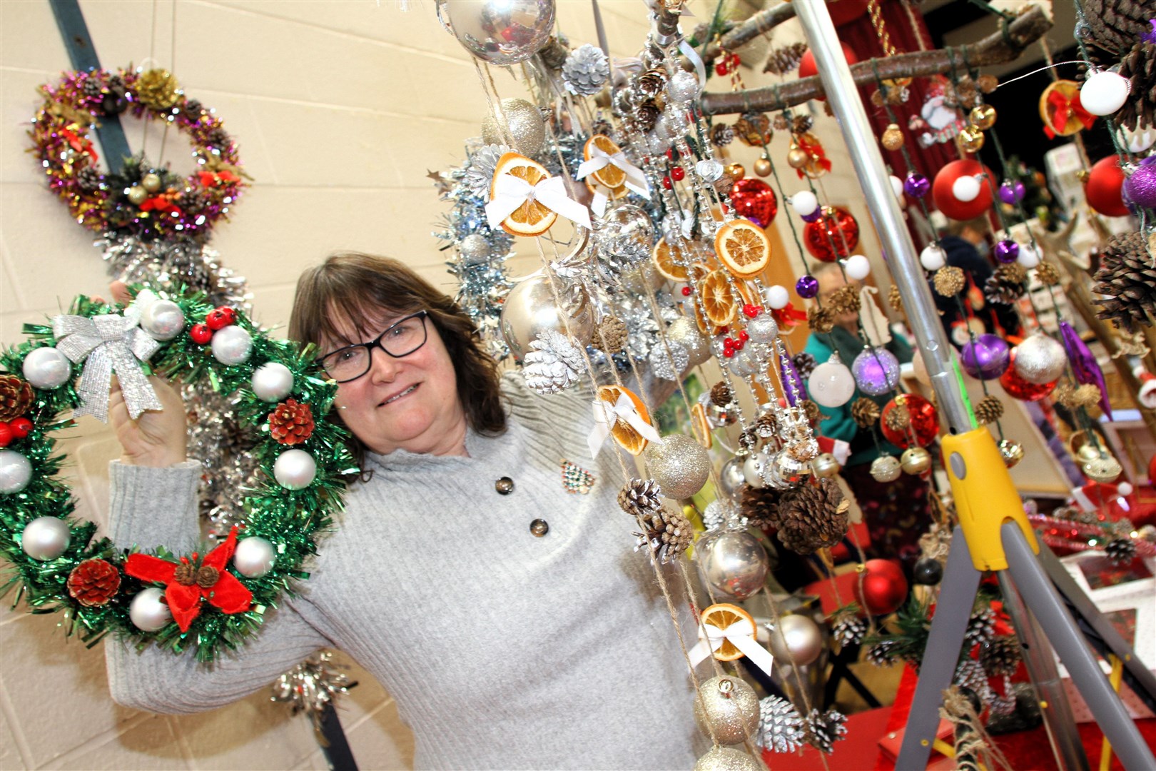 KINCRAIG: Kim Cameron with wonderfully recycled decorations