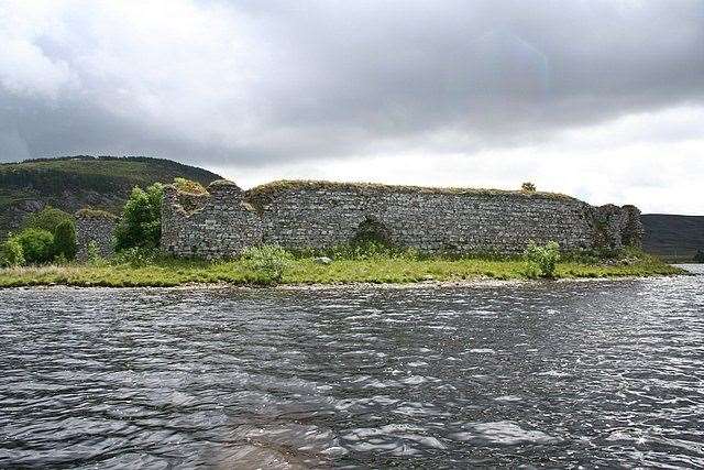 The west walls and turrets of Lochindorb Castle. Picture: Des Colhoun.