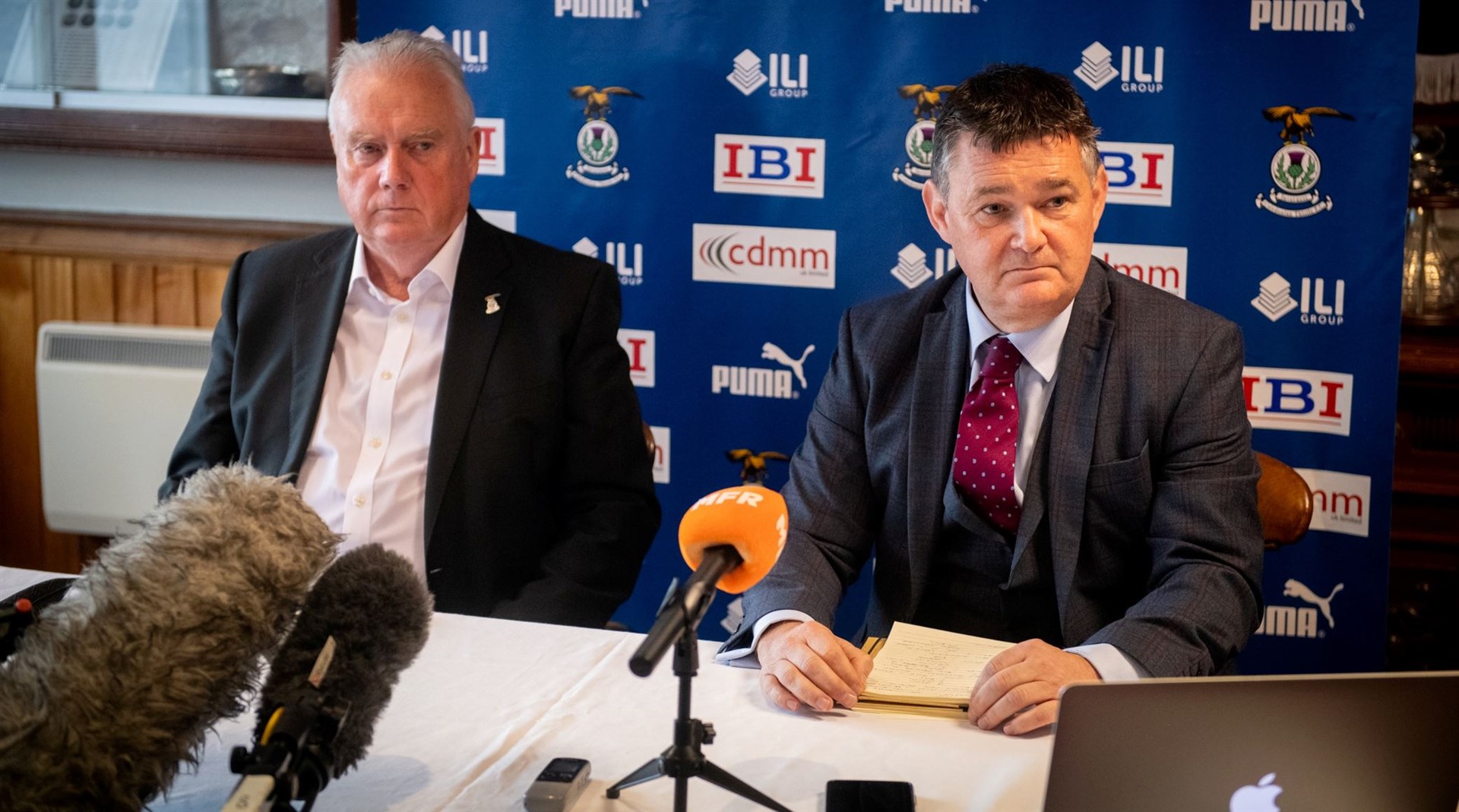 Alan Savage and BDO administrator James Stephen. Picture: Callum Mackay