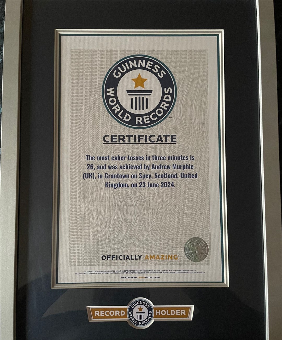 IT'S OFFICIAL: This week's post brought Andrew Murphie the accreditation he deserved.