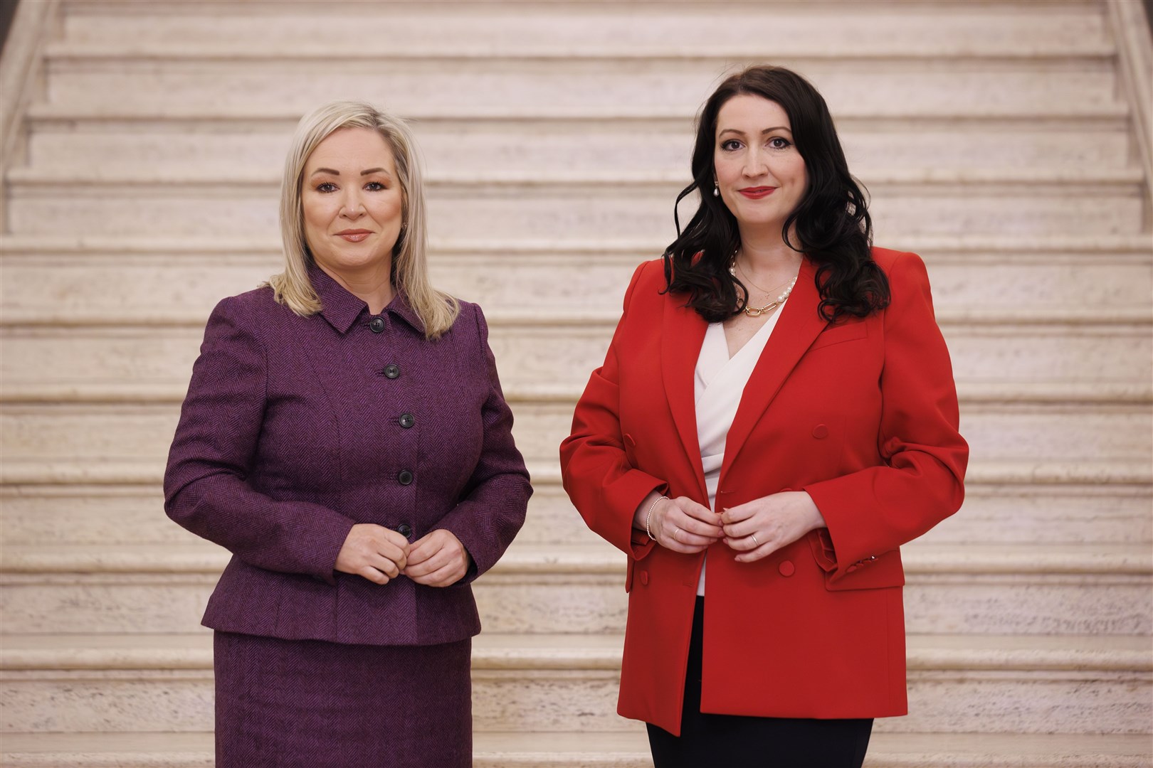 First Minister Michelle O’Neill, left, and deputy First Minister Emma Little-Pengelly were leading an NI Chamber business delegation to North Carolina (Liam McBurney/PA)
