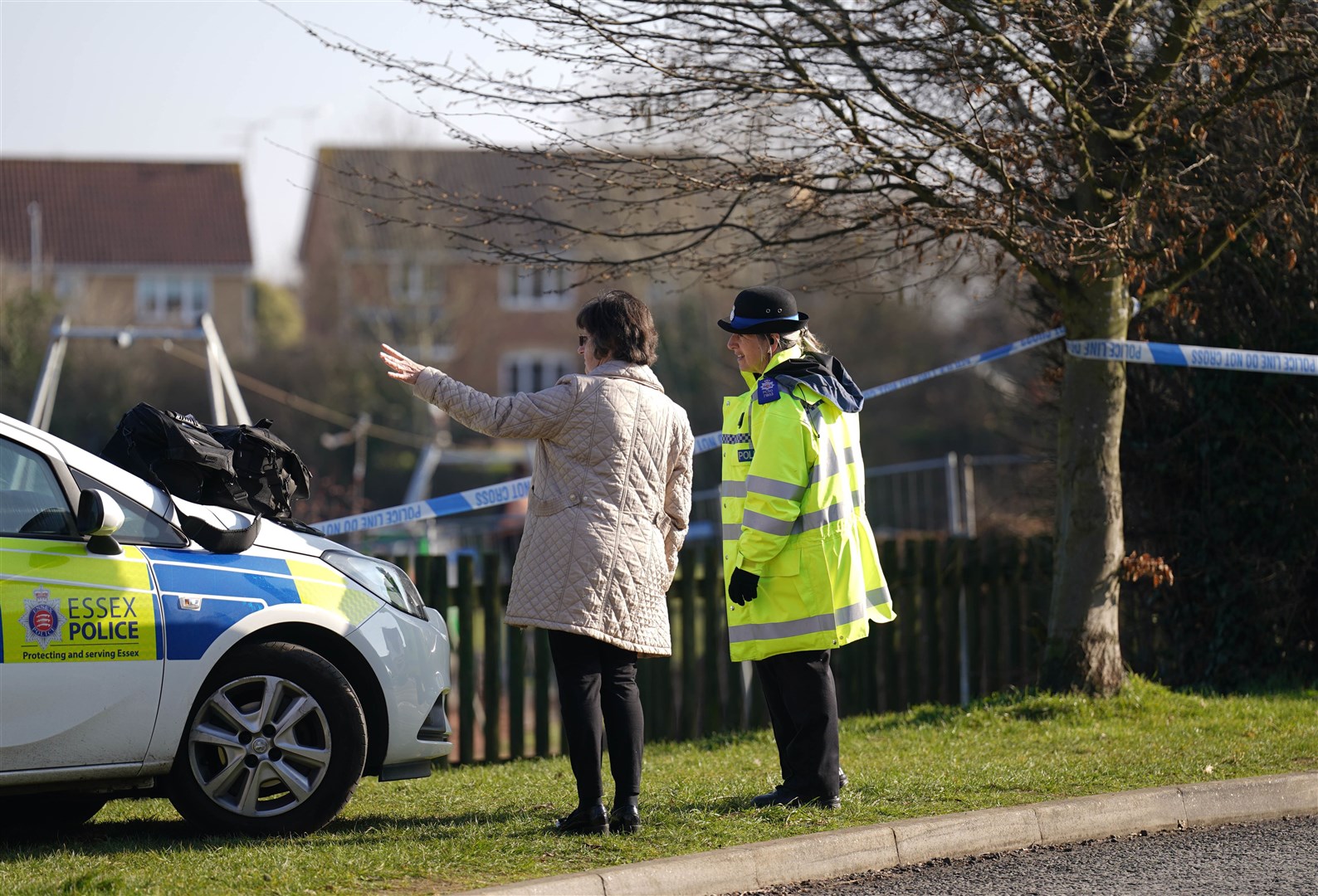 Police activity in Waterson Vale, Chelmsford, after the death of a 16-year-old boy (Joe Giddens/PA)