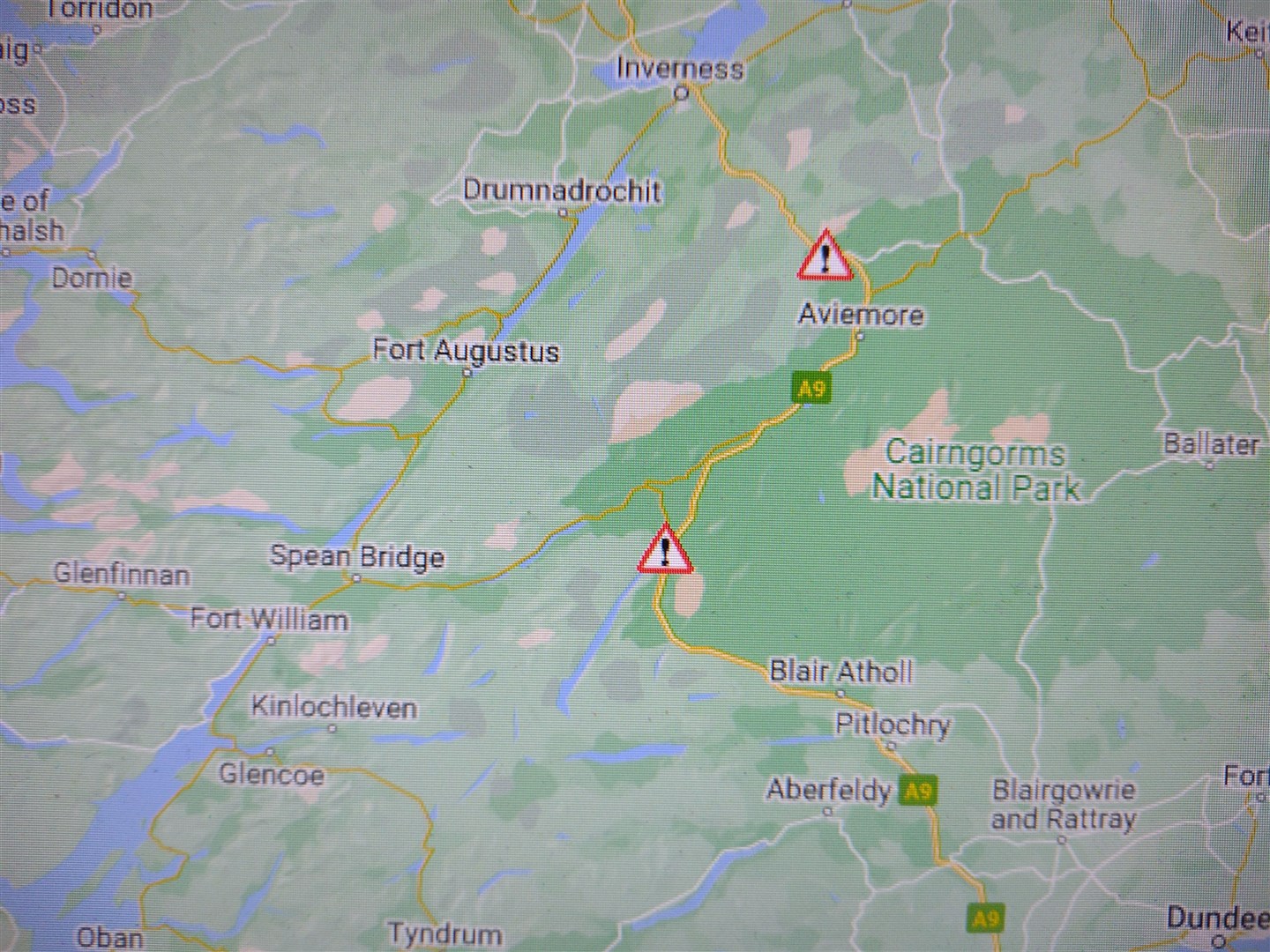 The Traffic Scotland map says it all