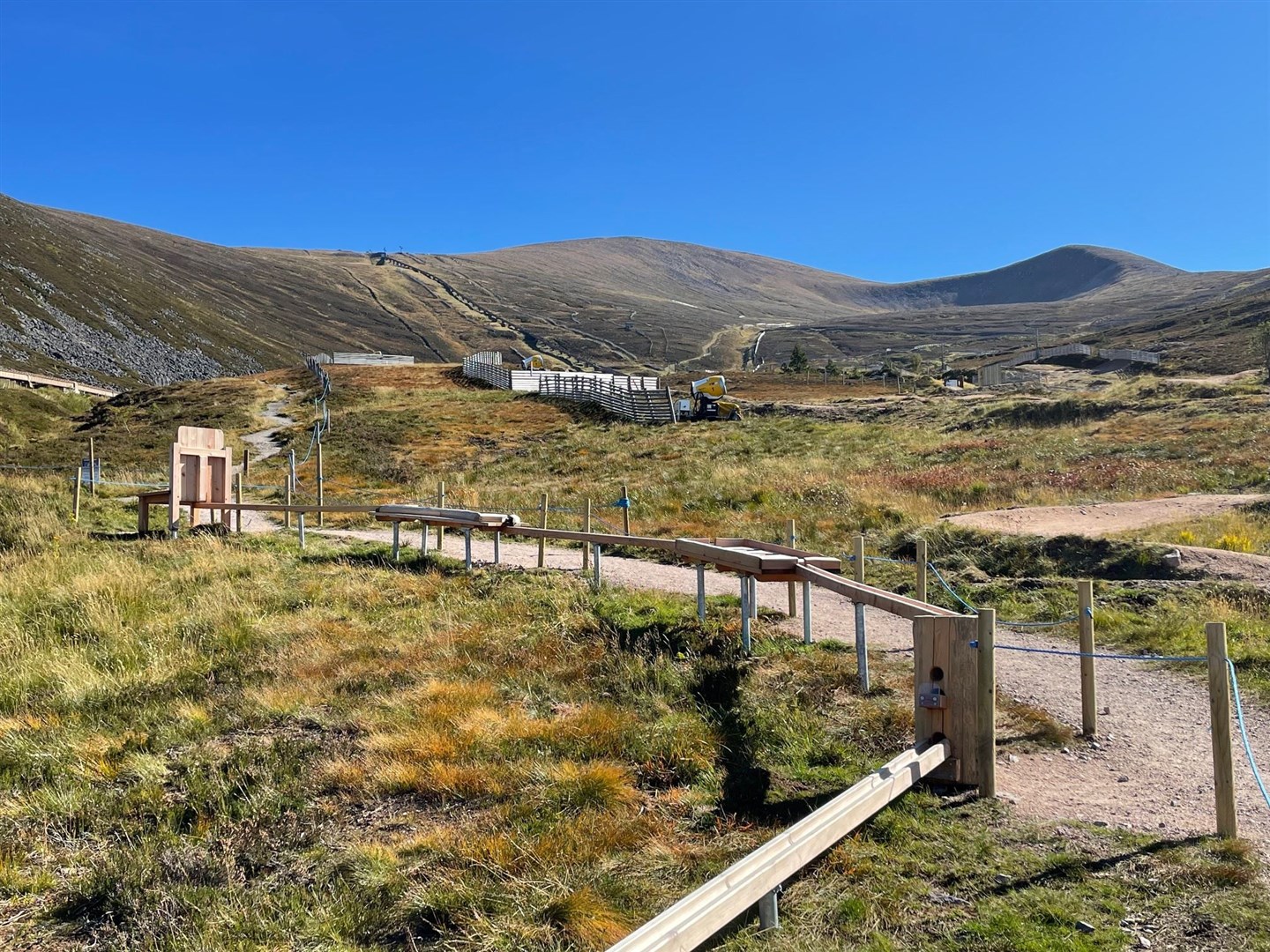 The marble run at Cairngorm is demountable and can be taken down outwith the warmer weather.