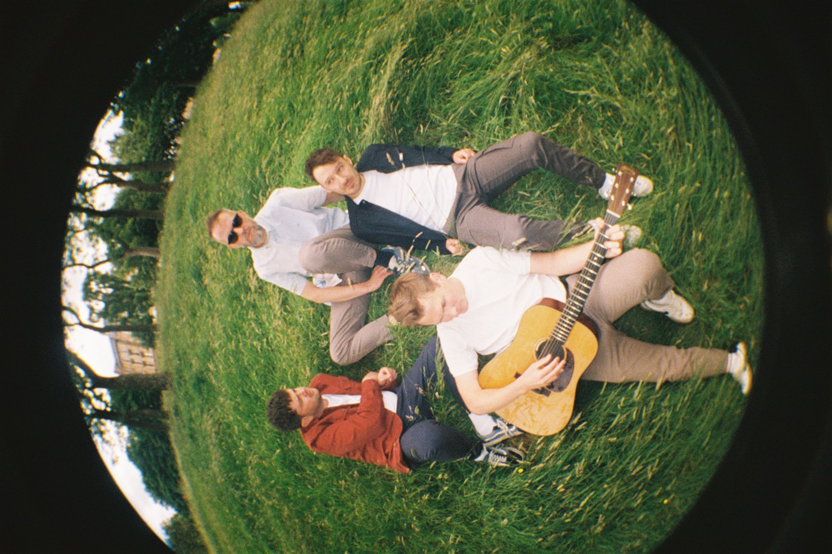 Tide Lines are taking to the streets of Glasgow to perform tracks from their upcoming album (Nathan Dunphy/PA)