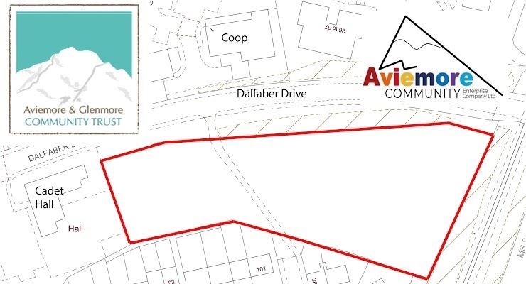A layout of the site showing that it is more extensive than appears from Dalfaber Drive.