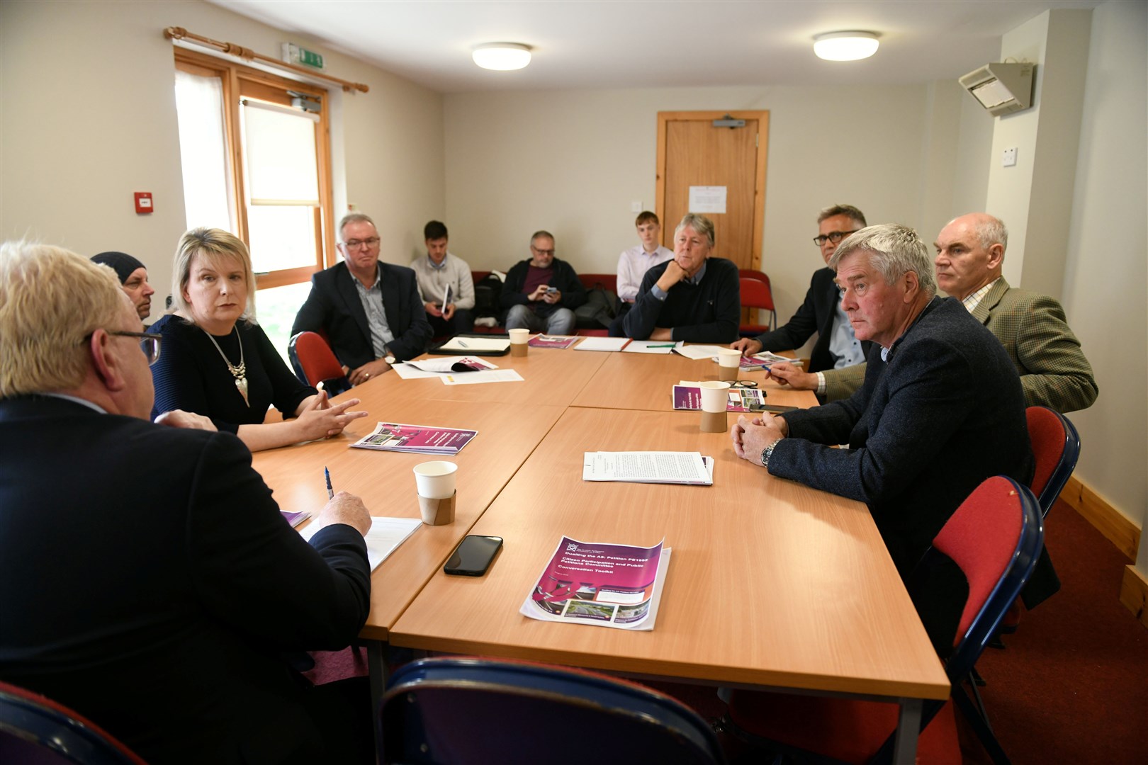 A9 Kincraig petitions committee at Kincraig Community Hall. Piicture: Callum Mackay..