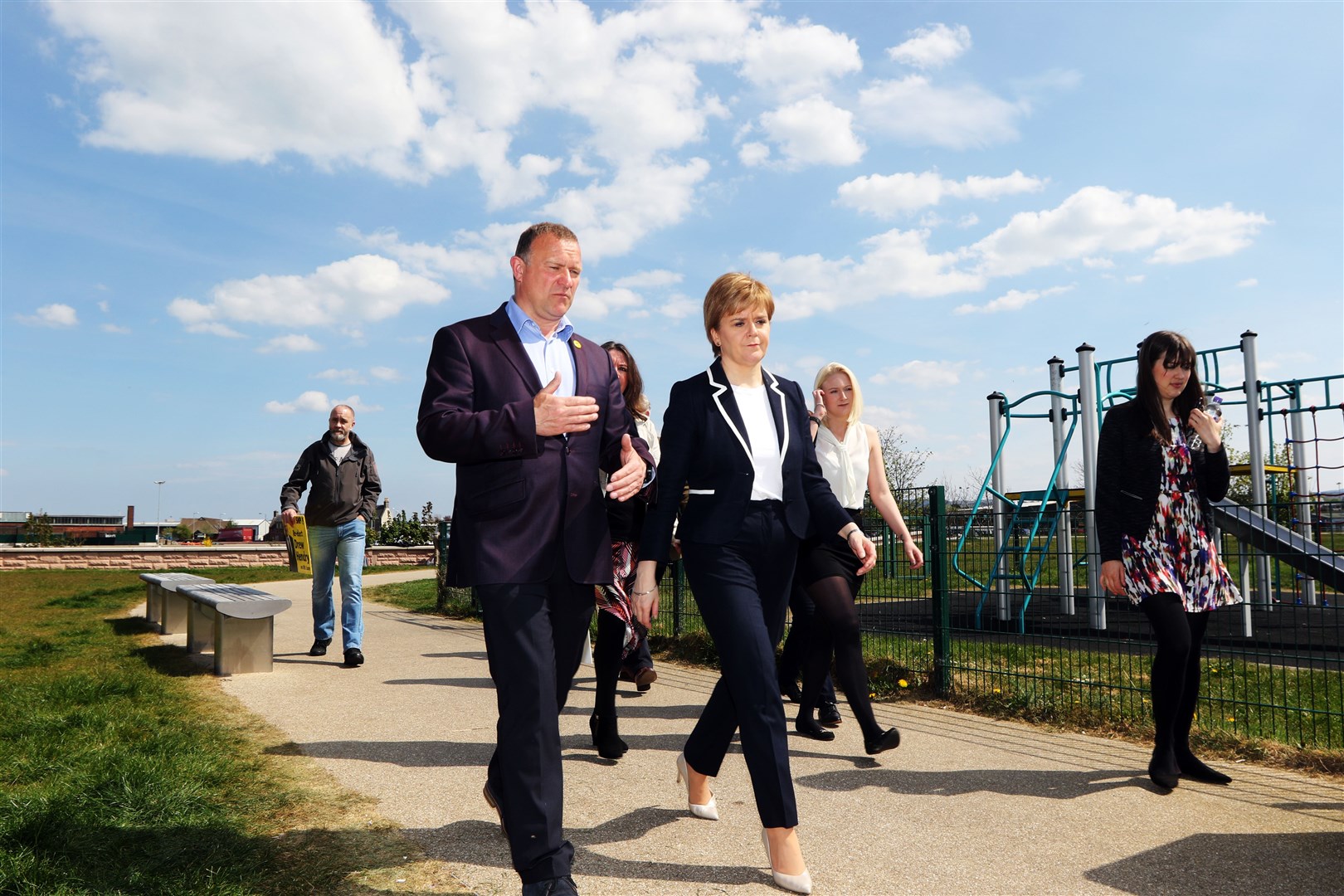 Nicola Sturgeon at Merkinch with Drew Hendry..Pictures: John Baikie 037660.