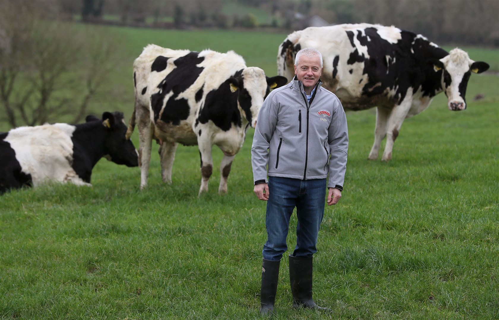 Dairy farmer Joe Hayden on his farm in Co Wicklow (Brian Lawless/PA)
