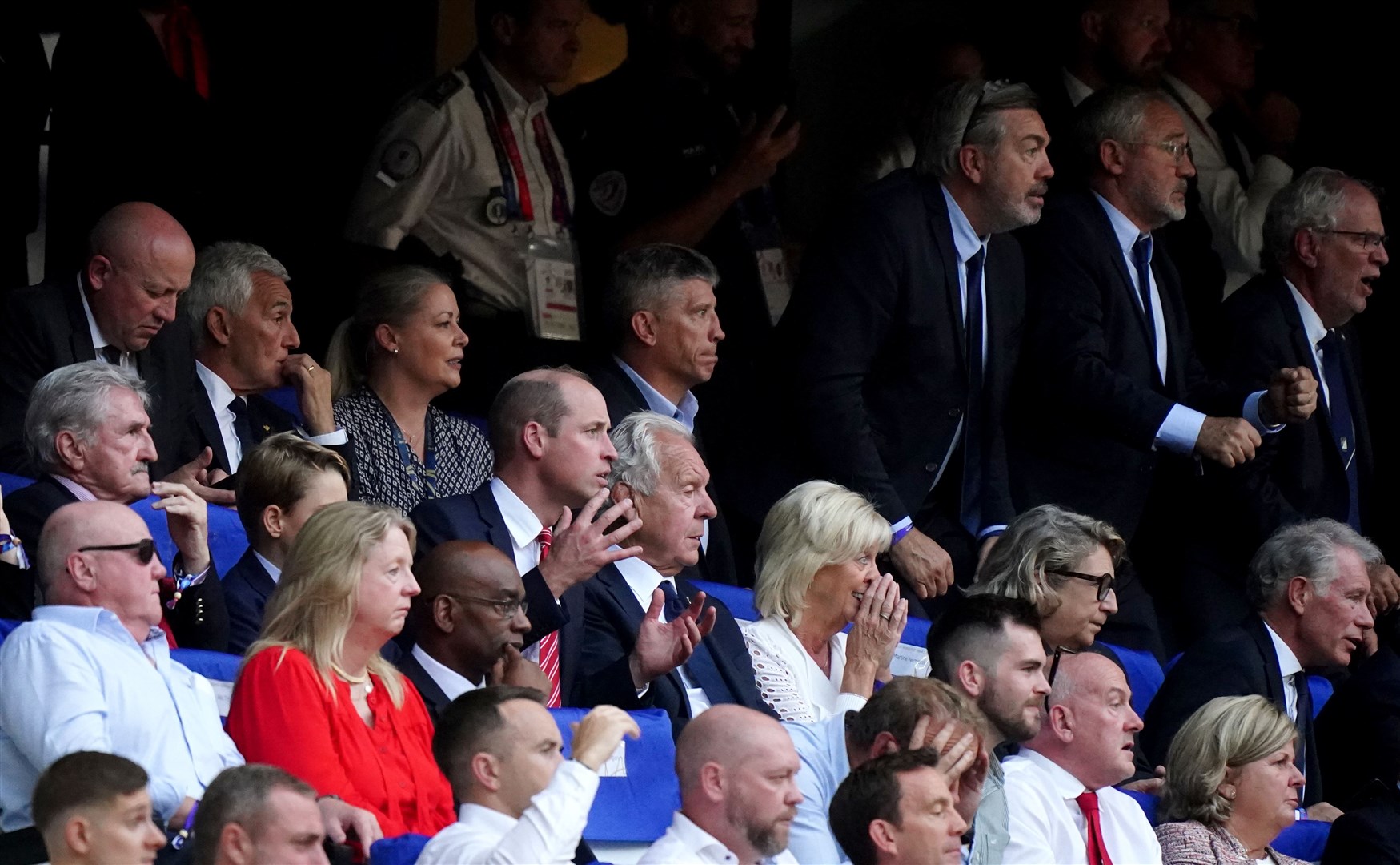 William reacts at she watches Wales battle Argentina in the Rugby World Cup (Mike Egerton/PA)