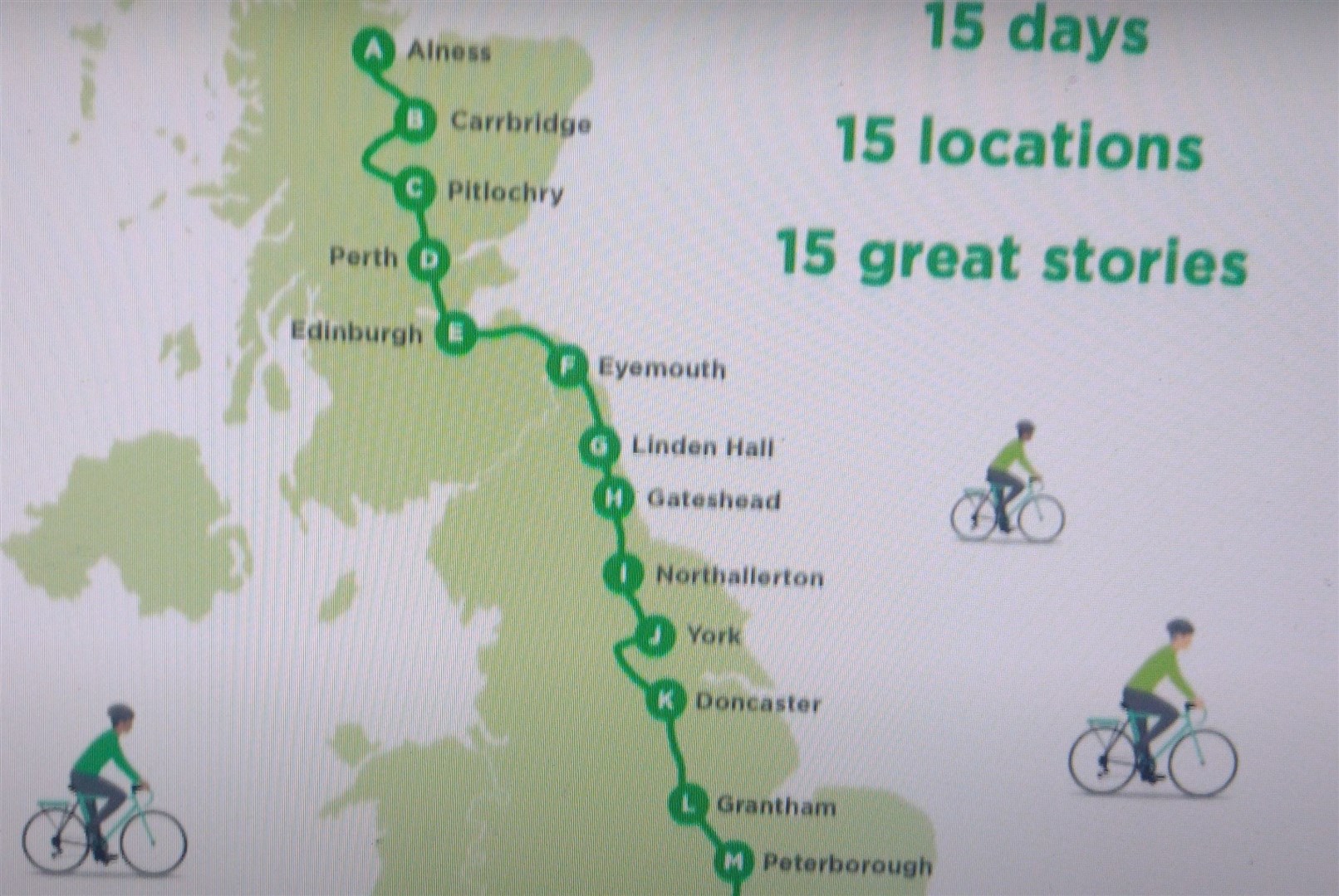 On the road: the event's progress has been mapped out
