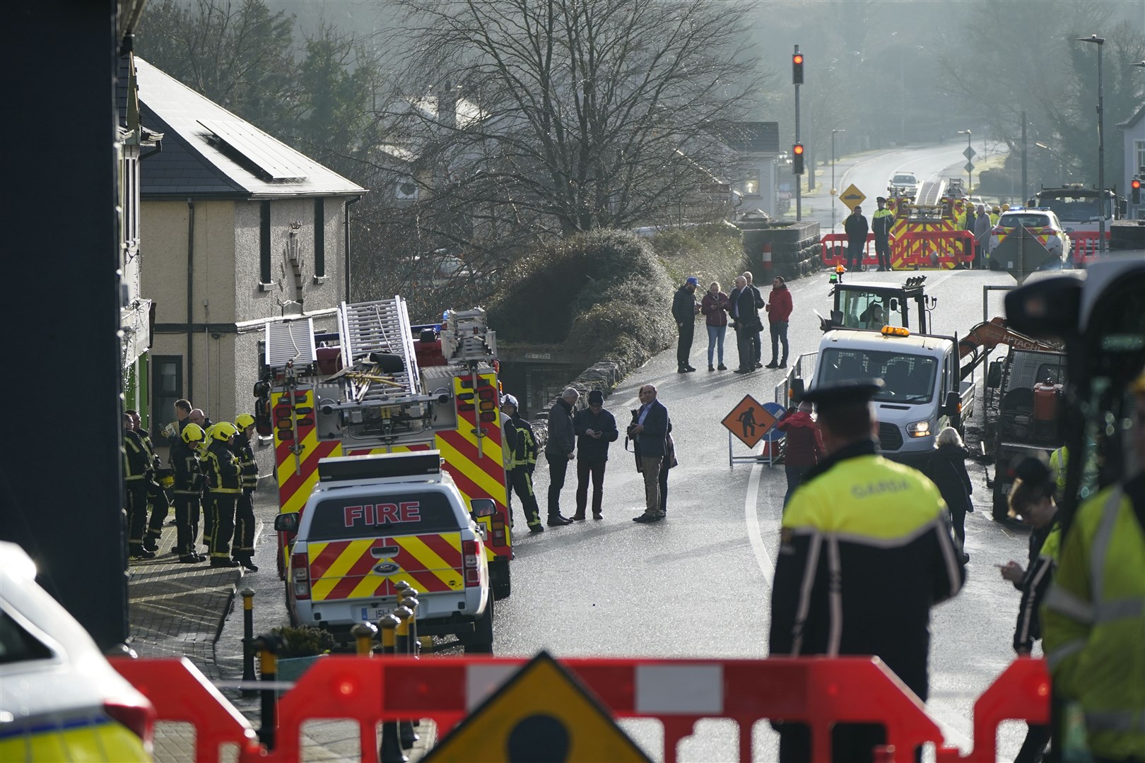The clean-up operation begins in Leitrim (Niall Carson/PA)
