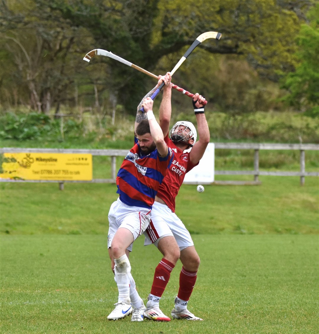 Skipper Thomas Borthwick in an aerial battle on Saturday. Picture: Fiona Young.