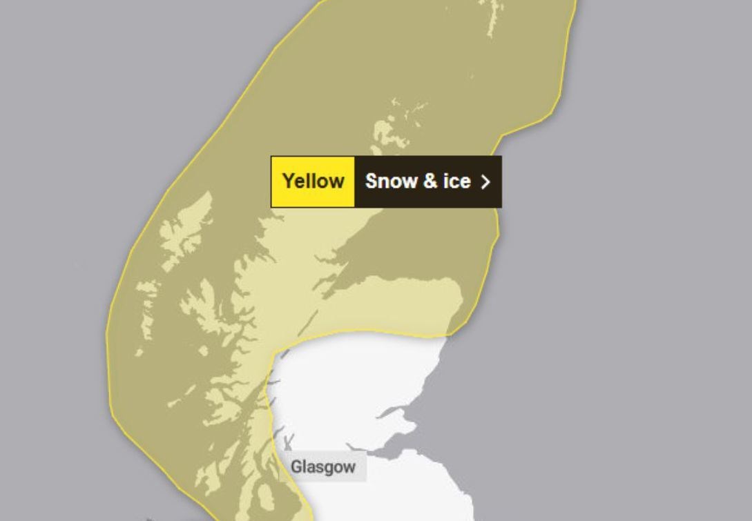 The weather warning has been extended for another 24 hours...Picture: Met Office