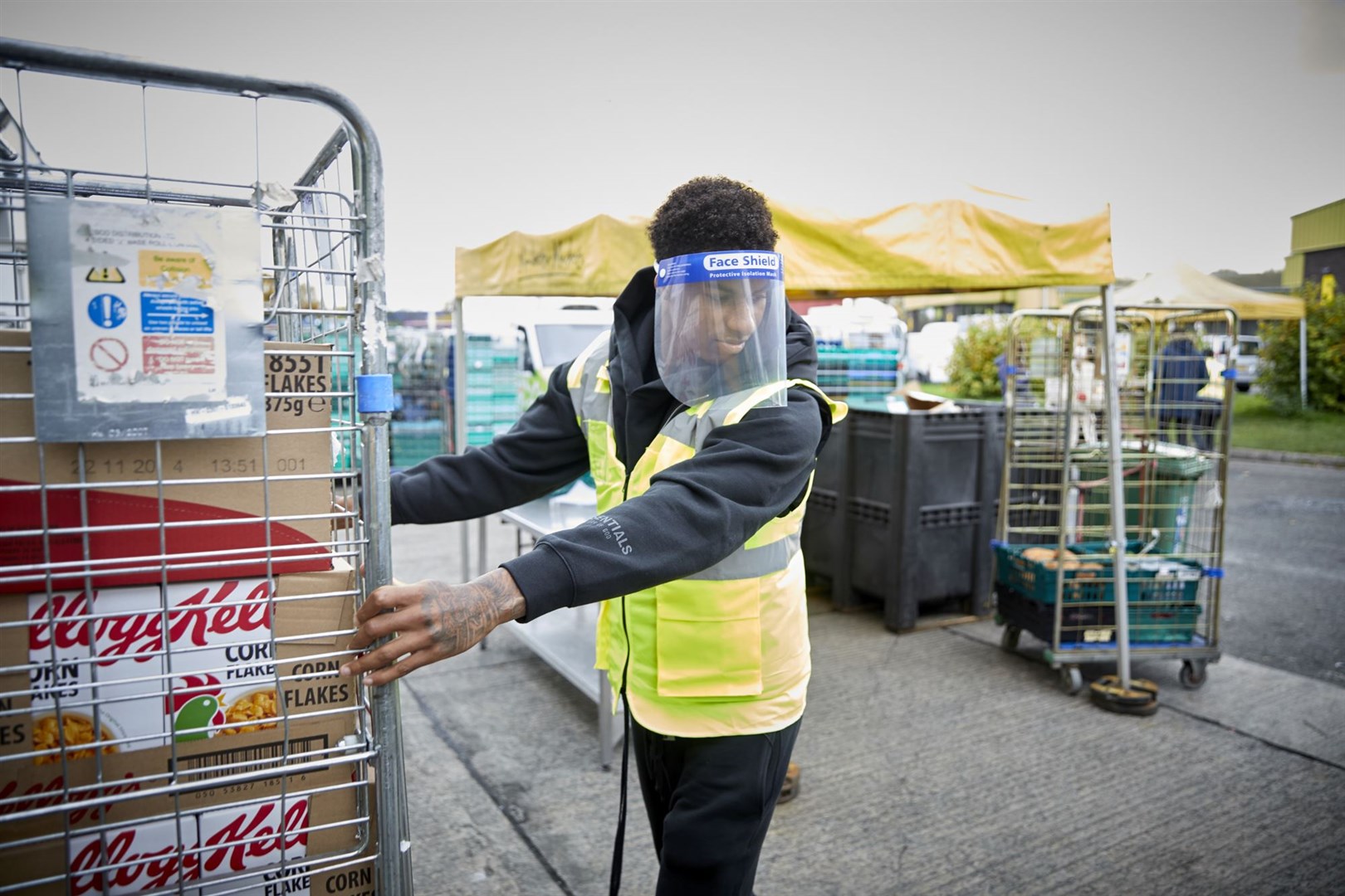 England footballer Marcus Rashford has led a campaign to make free school meals available during the holidays (Fareshare/Mark Waugh)