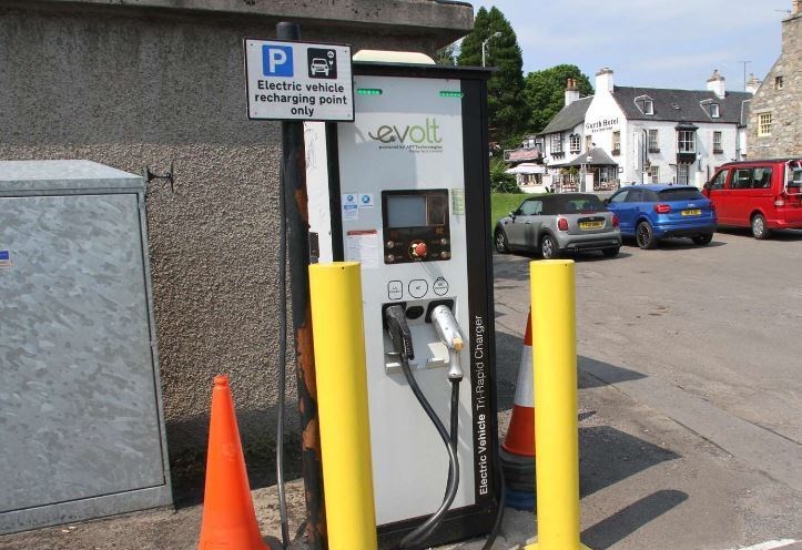 Users of the EV charging point in Grantown will be facing higher charges if price hike is approved.