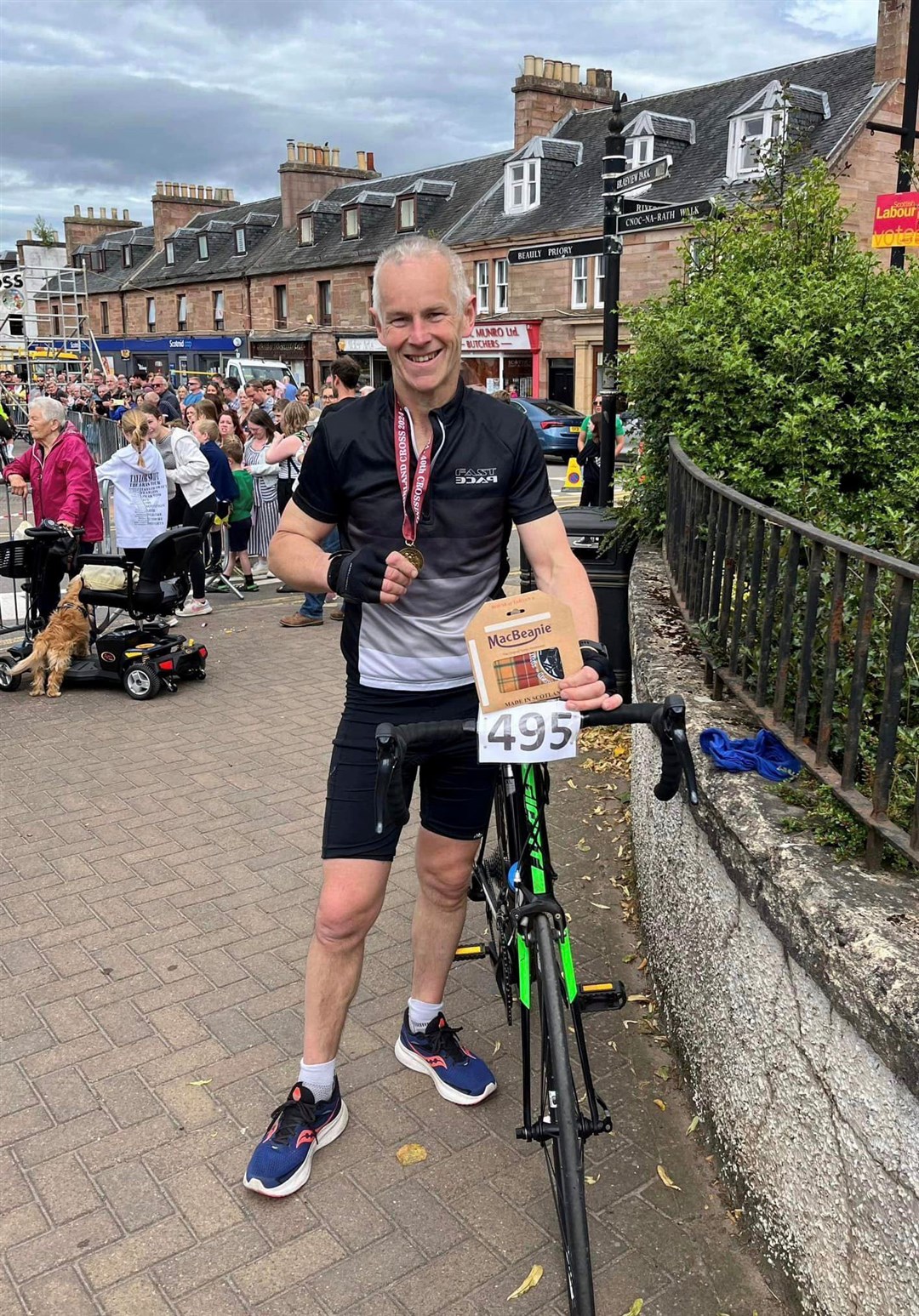 John Budge of North Highland Harriers at the finish.