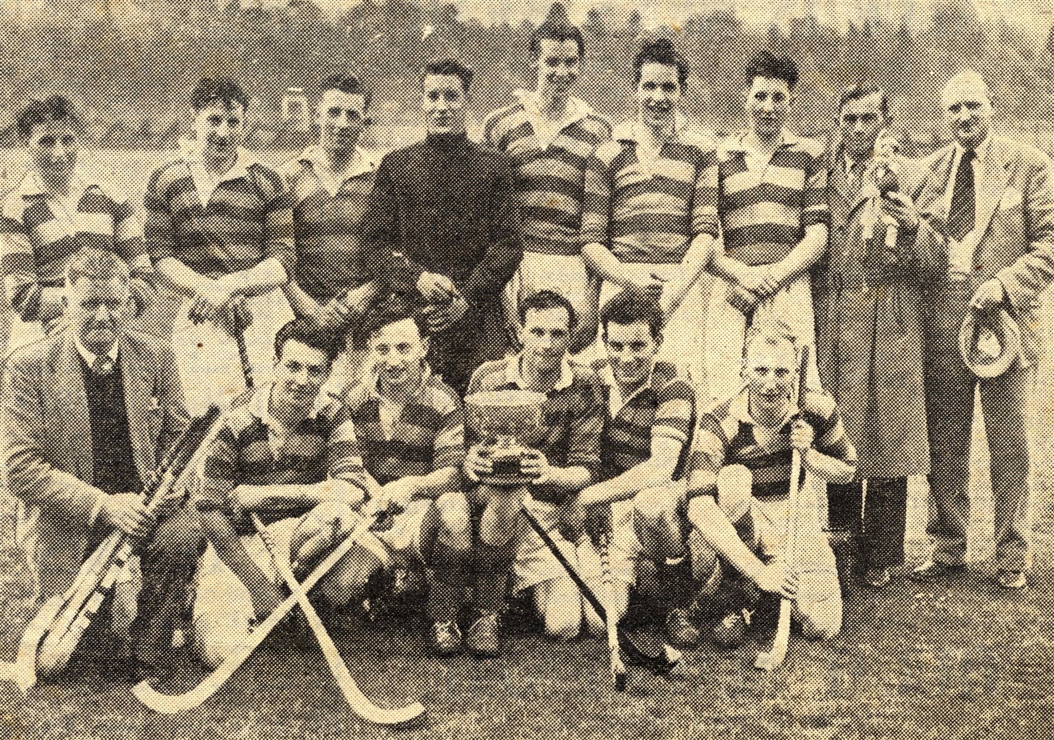 No stranger to success: Ian was a member of several teams who lifted trophies in the 1950s.