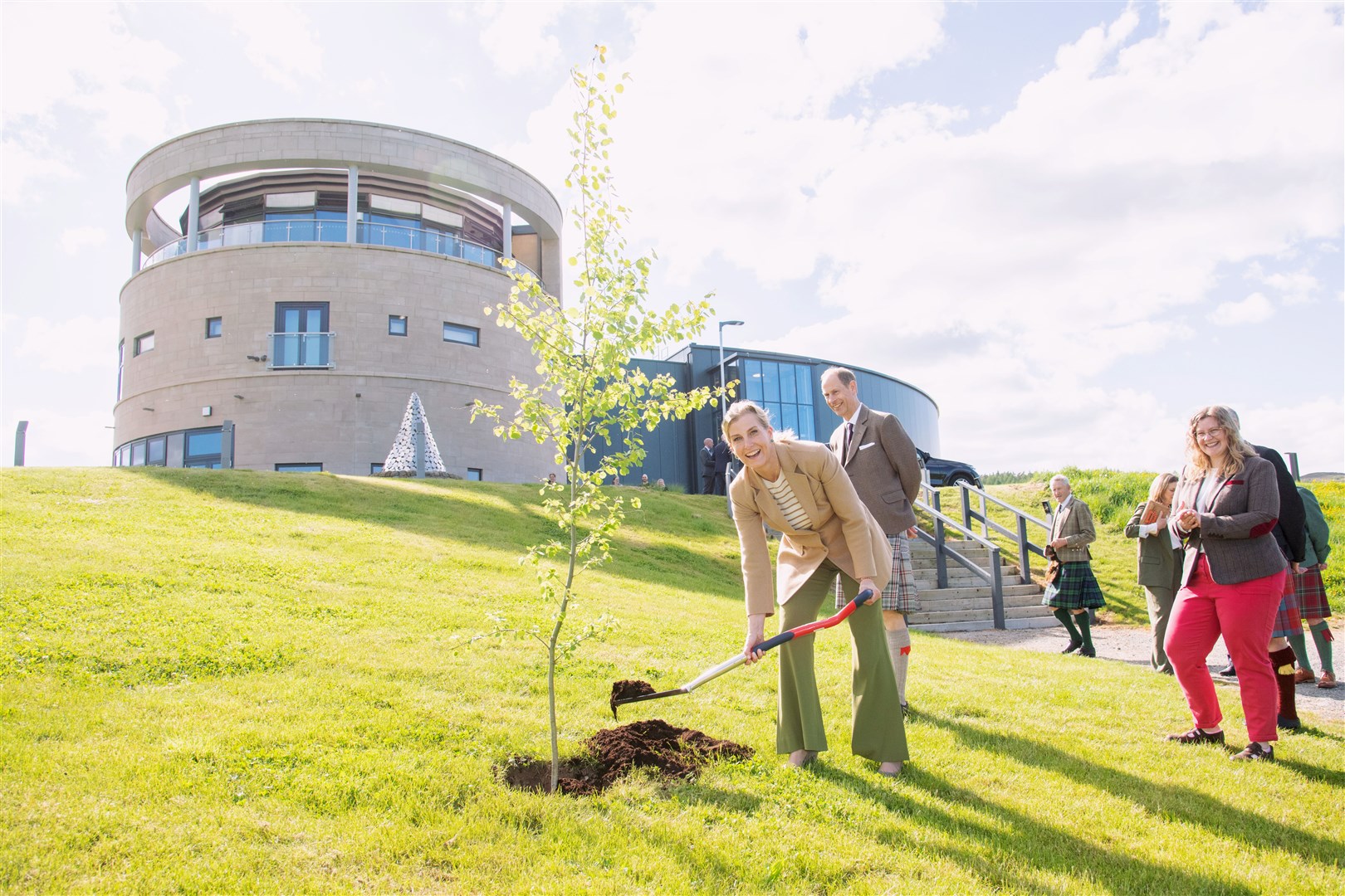Planting a tree at The Cairn Distillery. Picture: Daniel Forsyth.