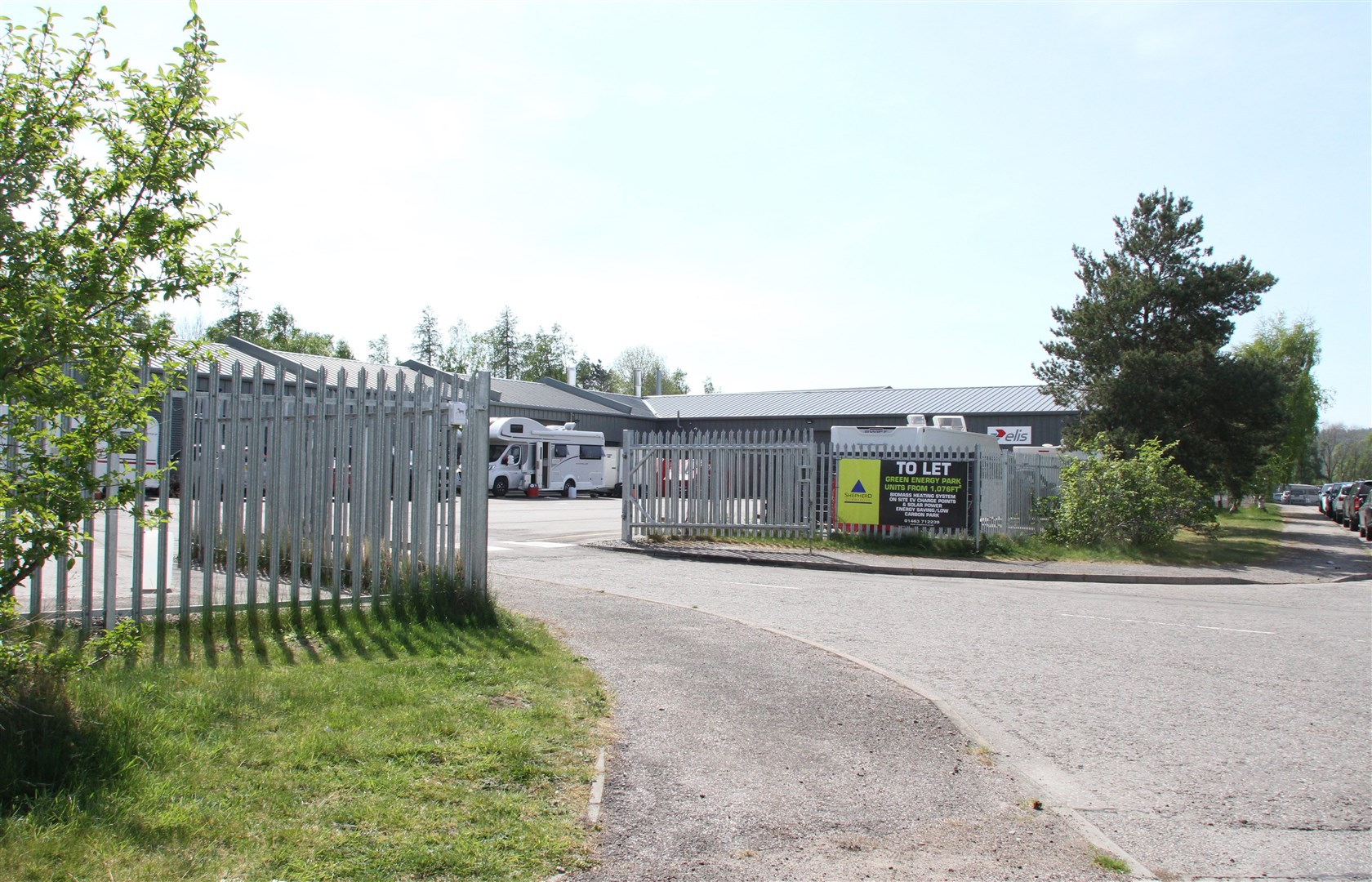 STOP OVER: Travellers stopped overnight at the main park at the Grantown industrial estate.