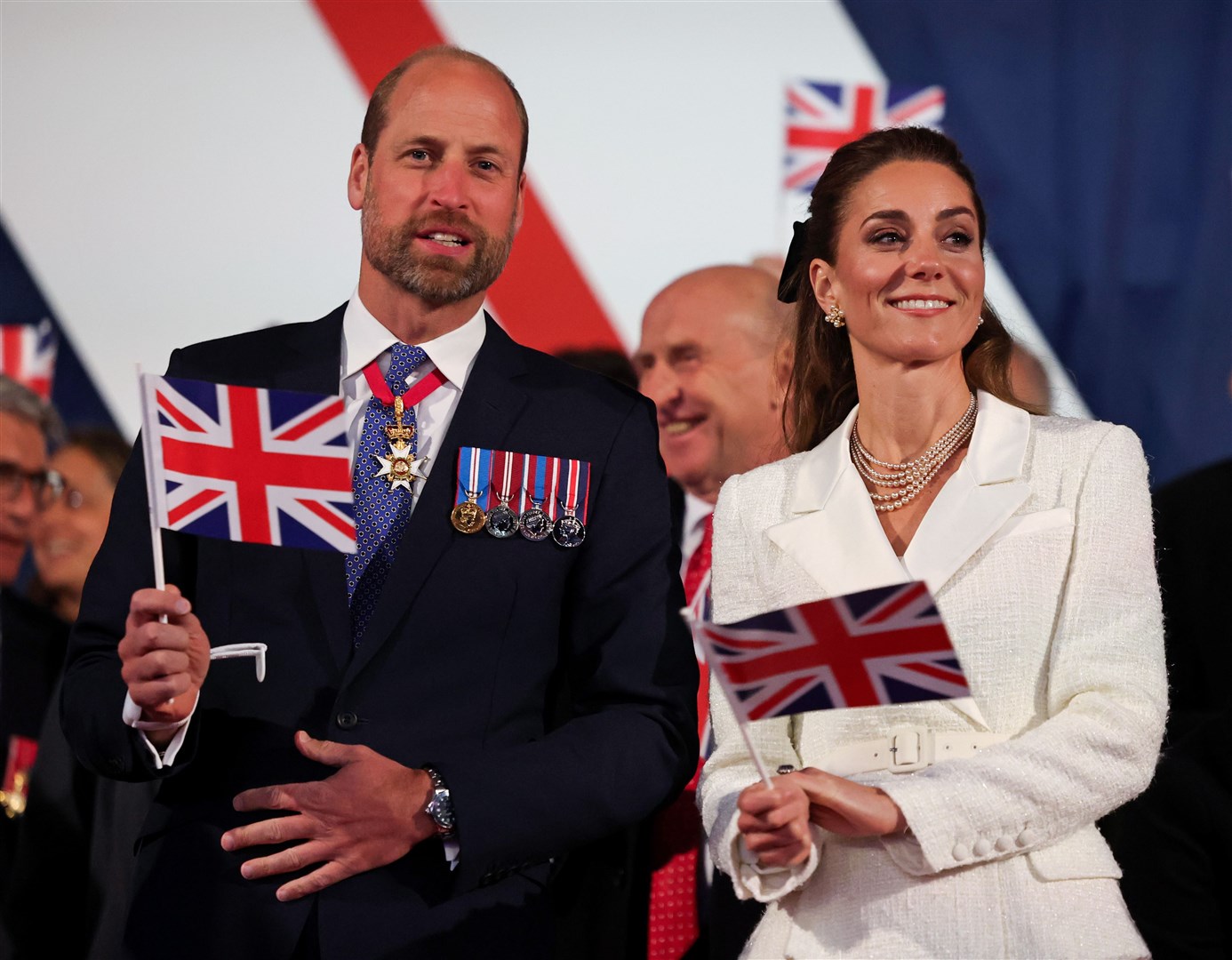 The Prince and Princess of Wales at the finale of the VE Day 80 celebrations (Chris Jackson/PA)