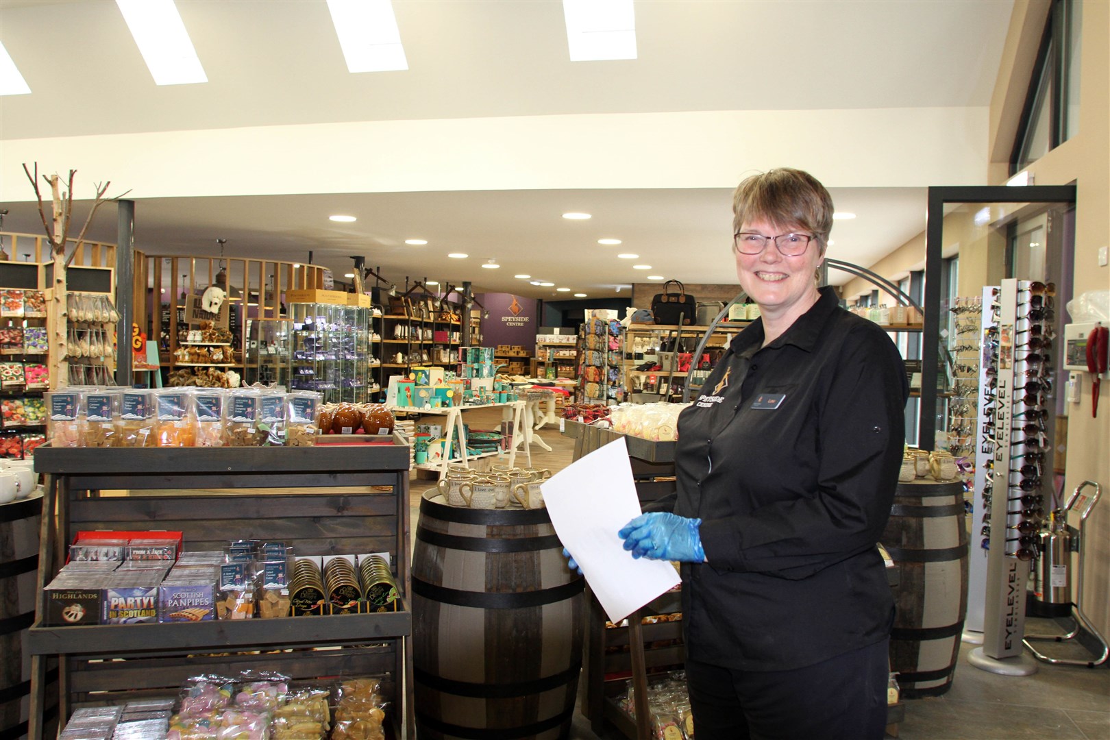 Sales assistant Lou Rustage.on the new shop floor.