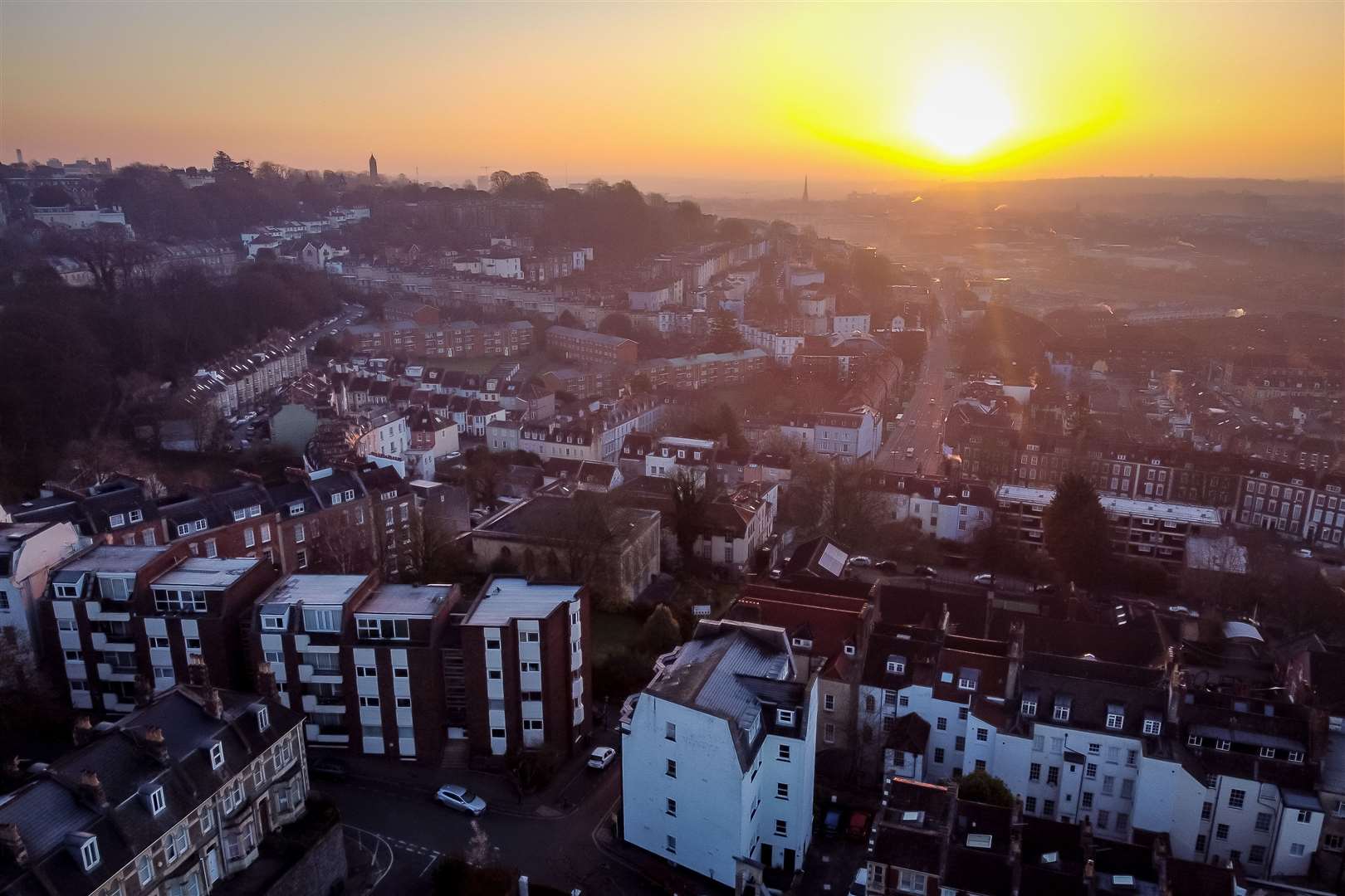 The sun rises over Bristol, where there was clear sky and fine weather on February 27 (Ben Birchall/PA)