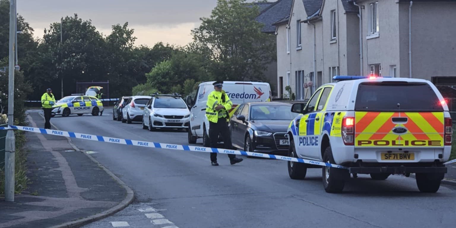 Police at the scene in Craigton Avenue