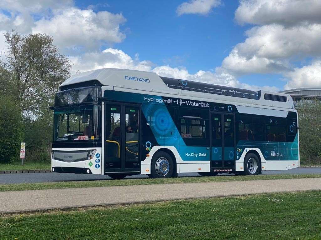 The hydrogen bus will be in the Highlands this month.