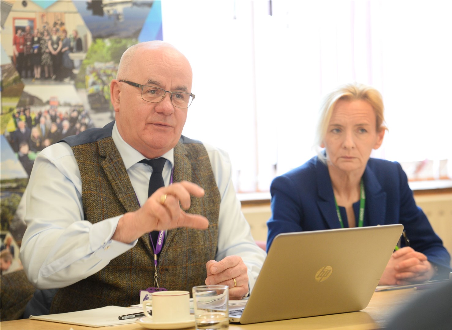 Councillor Alister Mackinnon and Highland Council chief executive Donna Manson...Picture: Gary Anthony.