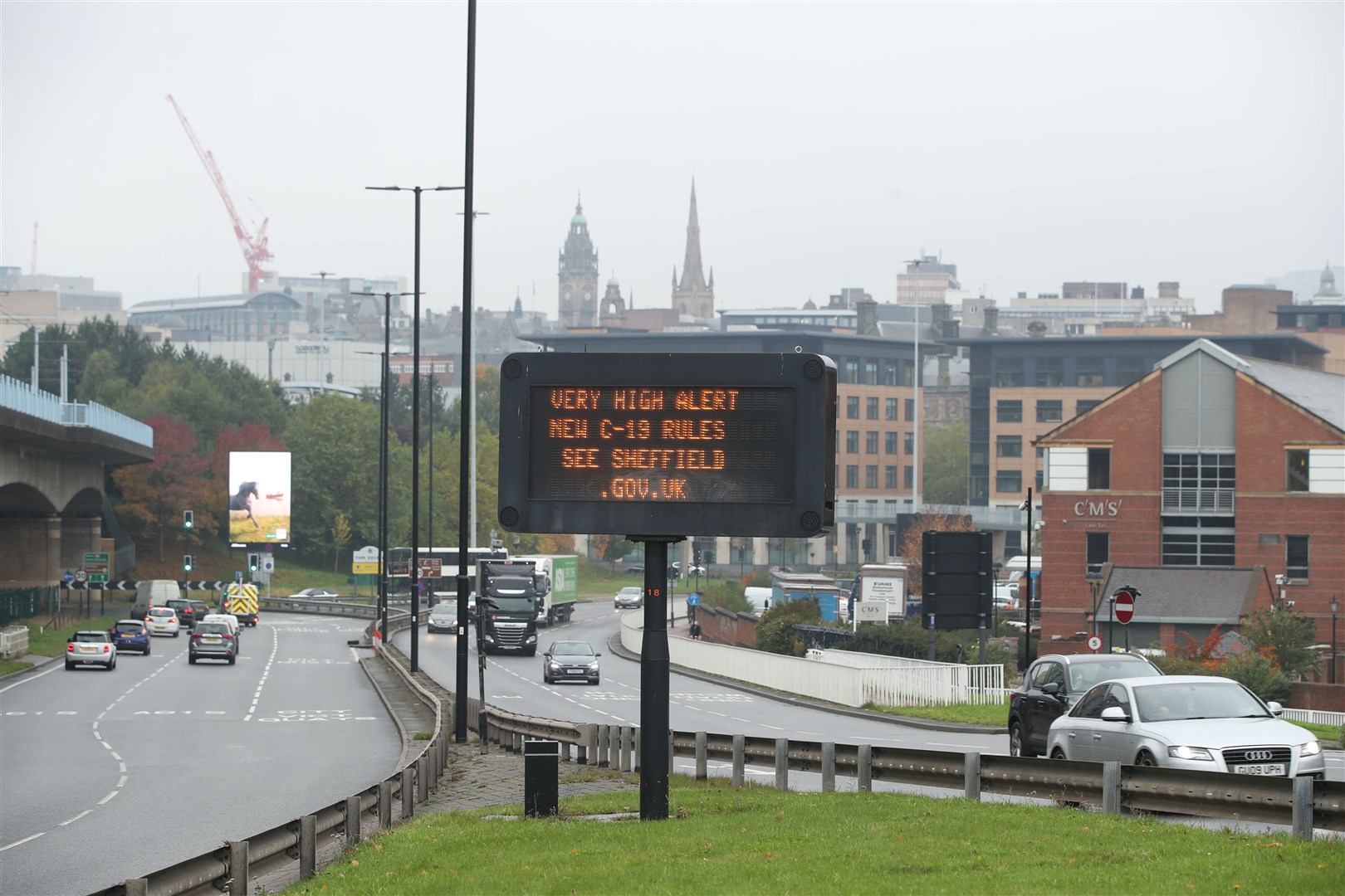 Sheffield city centre as South Yorkshire enters Tier 3 (Danny Lawson/PA)