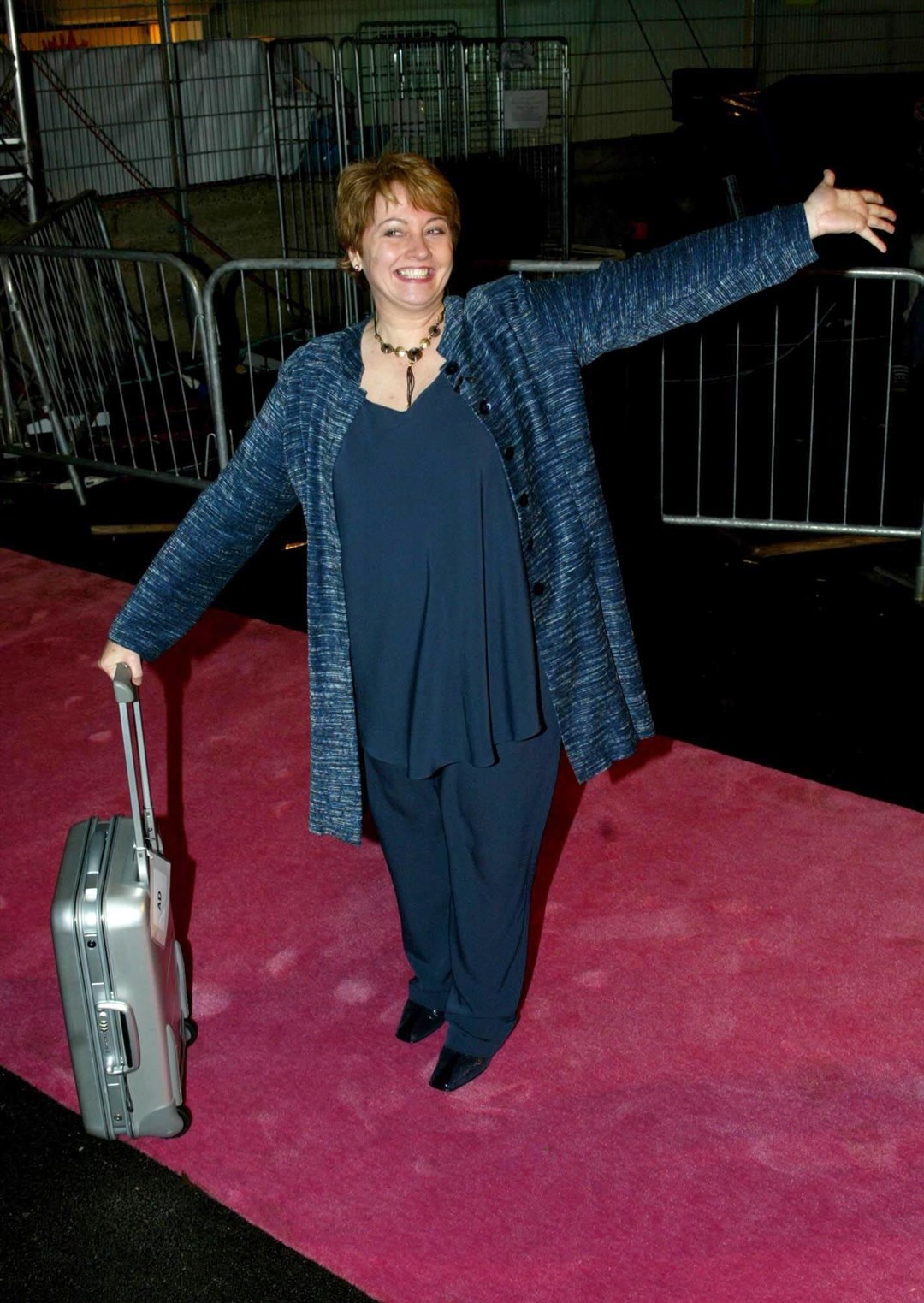 Anne Diamond leaving the Big Brother house in 2002 (Tim Whitby/PA)
