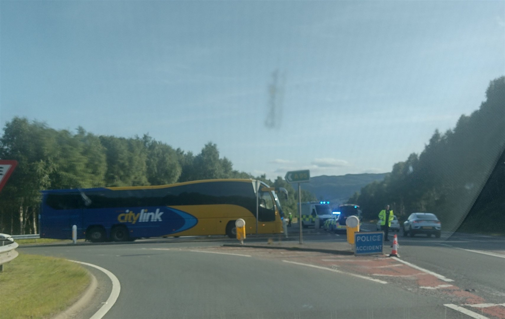 The scene of the crash at Granish.