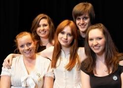 Karen with some of the region's own stars of the future