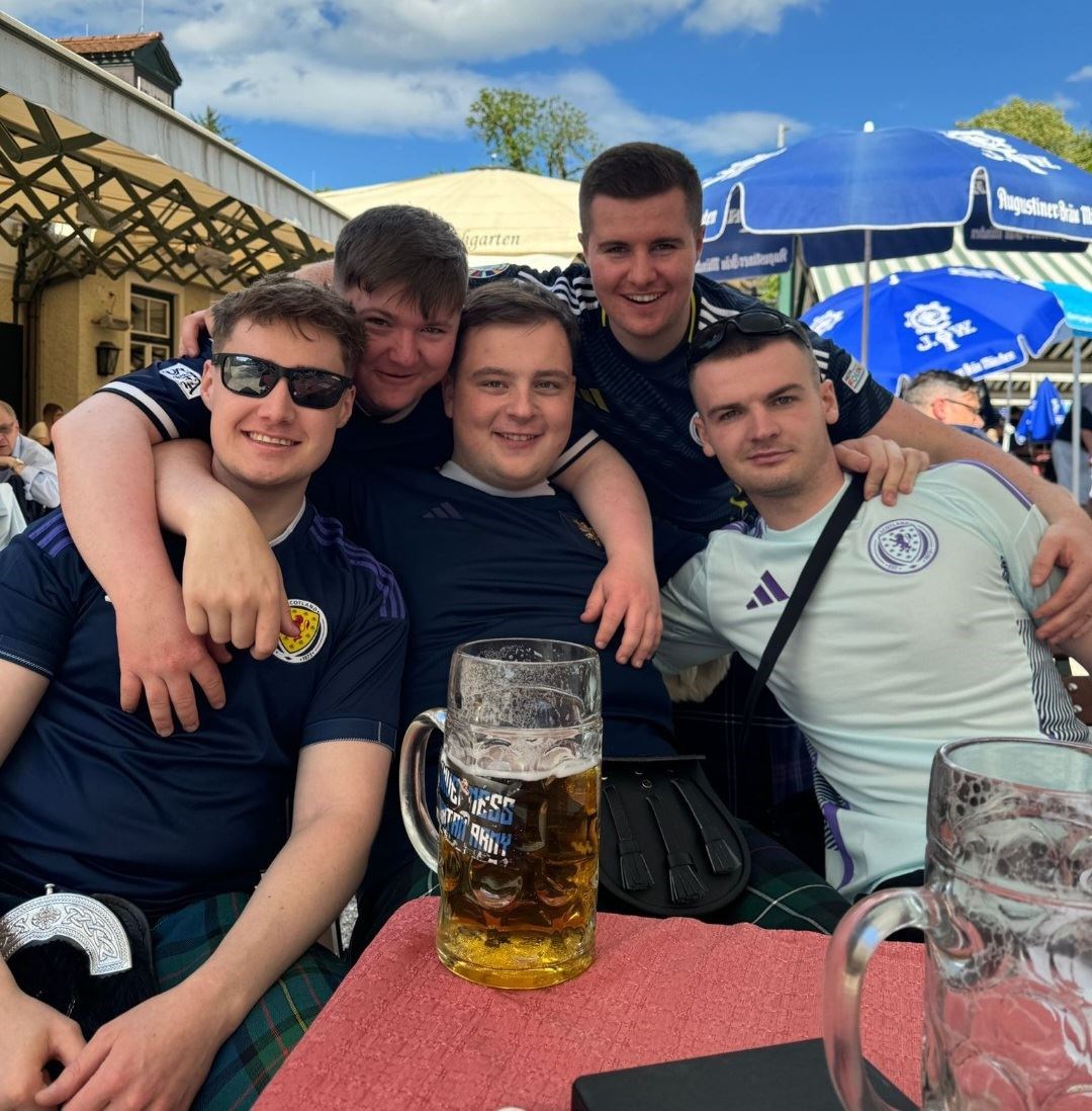 Jack Michael (centre) prepares for the big game