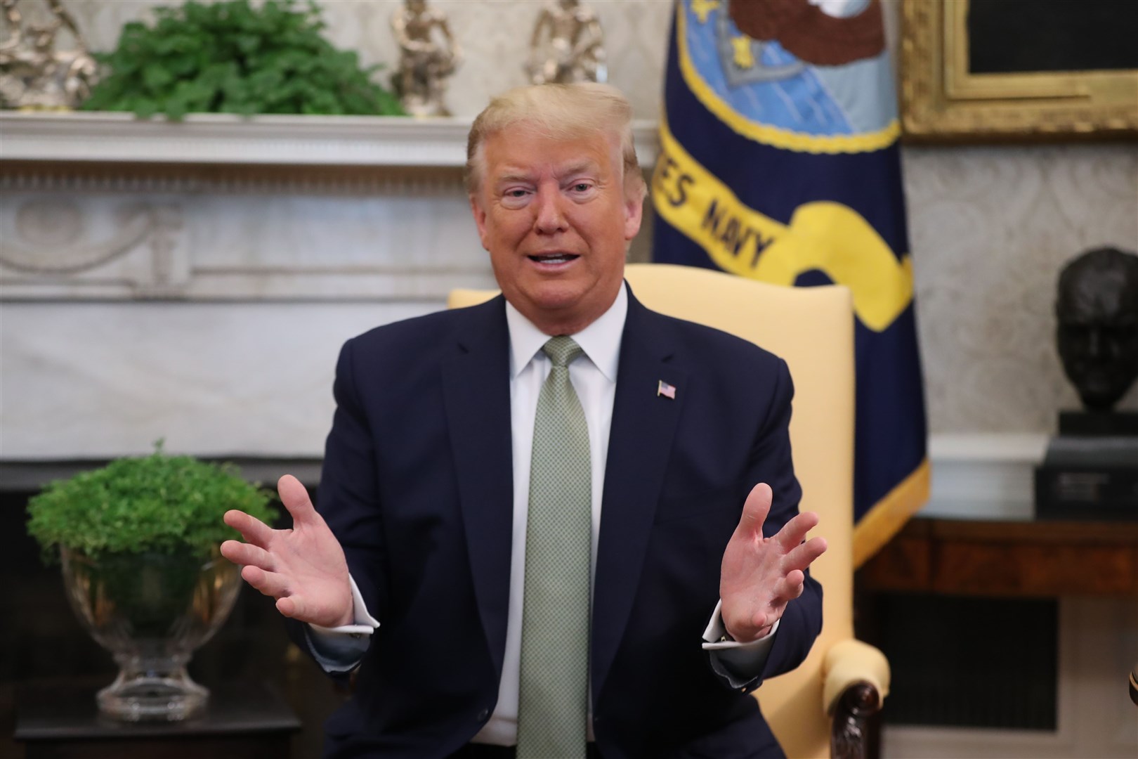 US President Donald Trump (Niall Carson/PA)