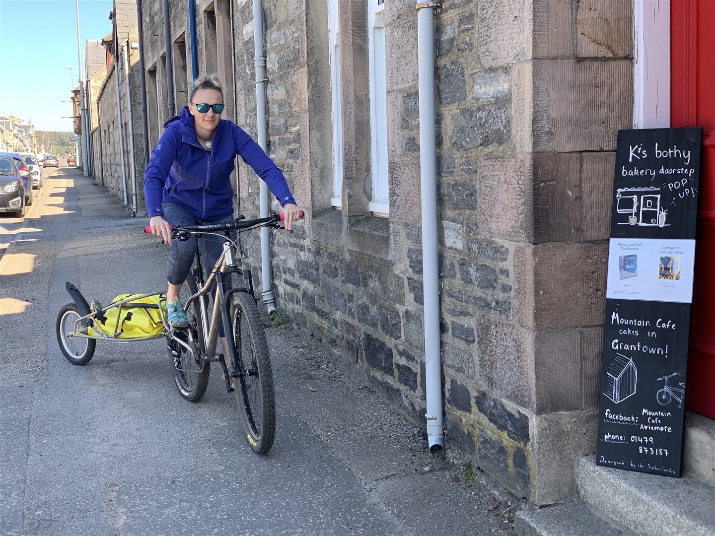 After leaving Aviemore's hugely popular Mountain Cafe, Kirsten Gilmour got on her bike at Grantown to keep cakes and loaves coming
