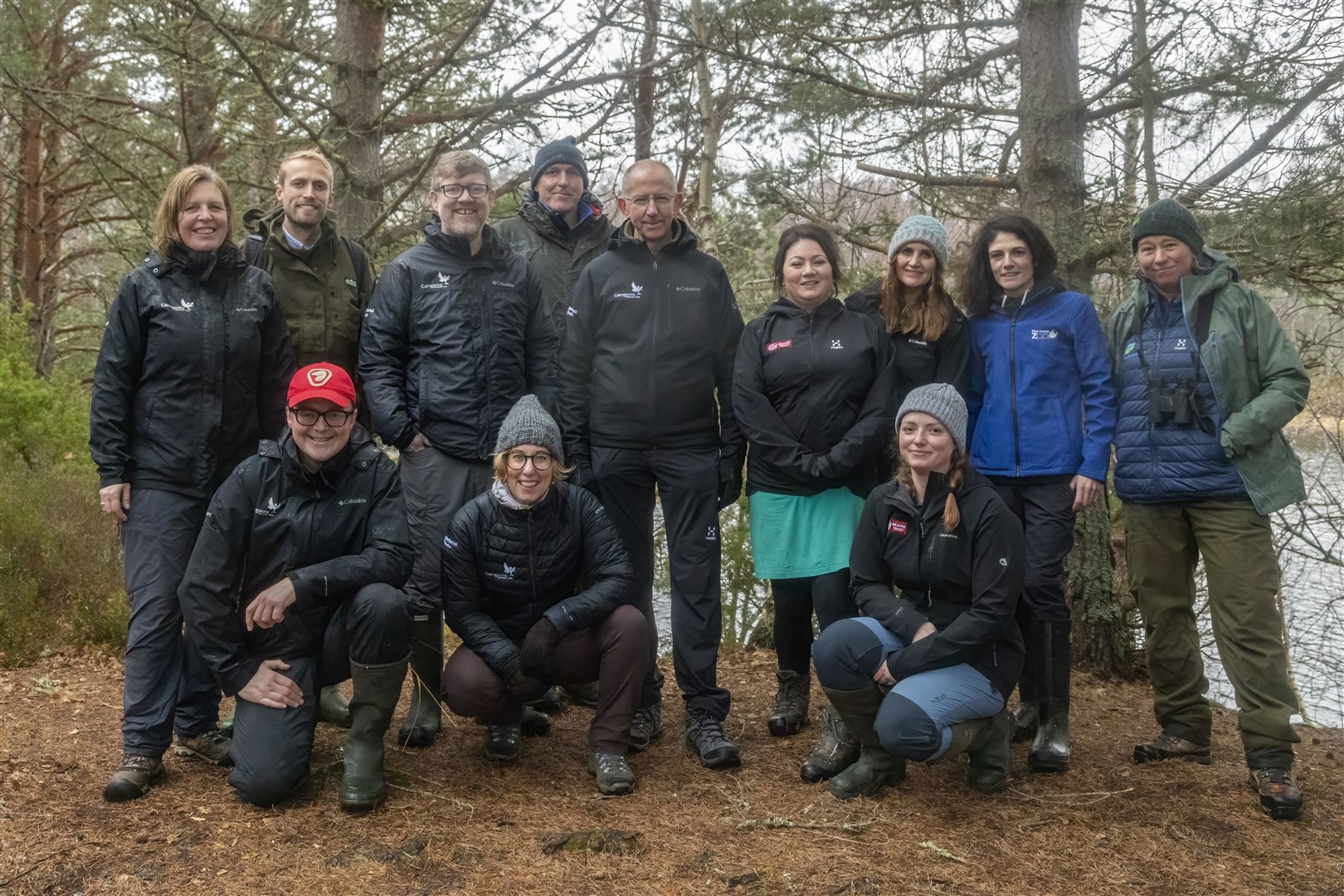Teams from the Scottish Government, Cairngorms National Park Authority, NatureScot, Five Sisters Zoo and Beaver Trust who were involved in the release of the beavers into the wild in the strath. Picture: Beaver Trust.