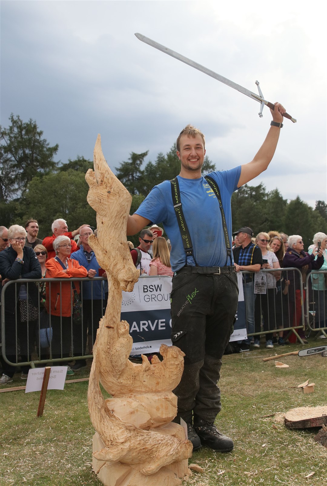 THE SAW IS MIGHTIER THAN THE PEN: Written into history is former winner Sam Bowsher