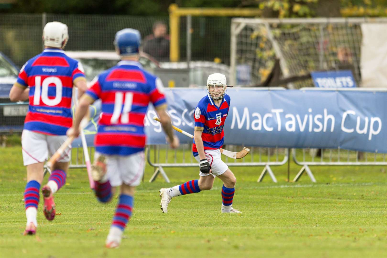 Ruaridh Anderson (right) celebrates after scoring the opening goal for Kingussie against Kinlochshiel in the cottages.com MacTavish Cup Final played at The Bught, Inverness.