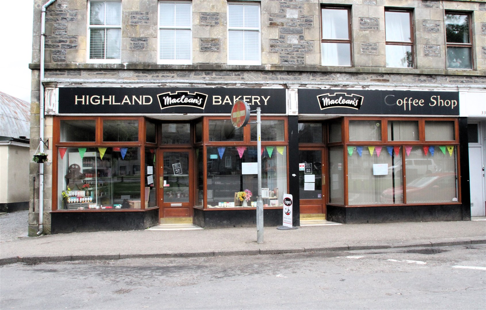 MACLEANS, Grantown: the bakery will be getting a refit and the coffee shop will close, at least meantime.
