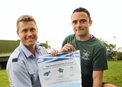 Flight Lieutenant Steve Riley (left) and Corporal Chris Williams