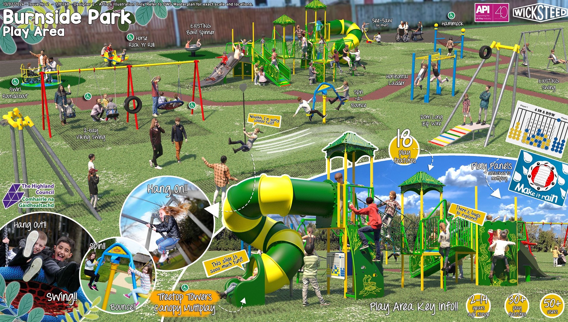 Winning design... the shape of things to come at Burnside playpark at the north end of the village.