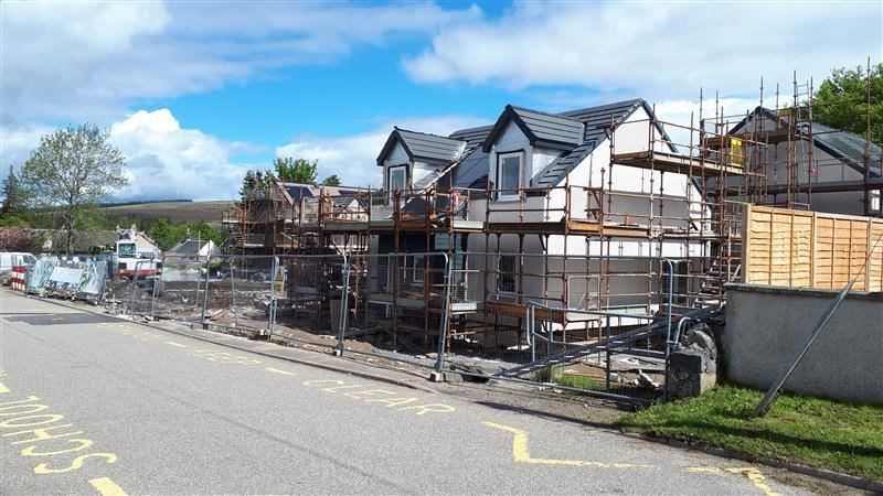 The new affordable homes are currently taking shape in Tomintoul.