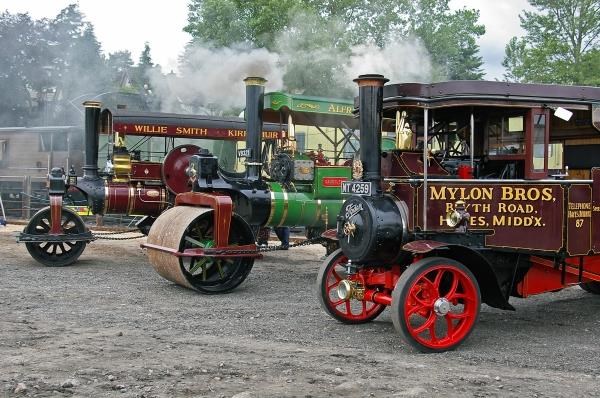 Steam machines on display at the Steam Fair