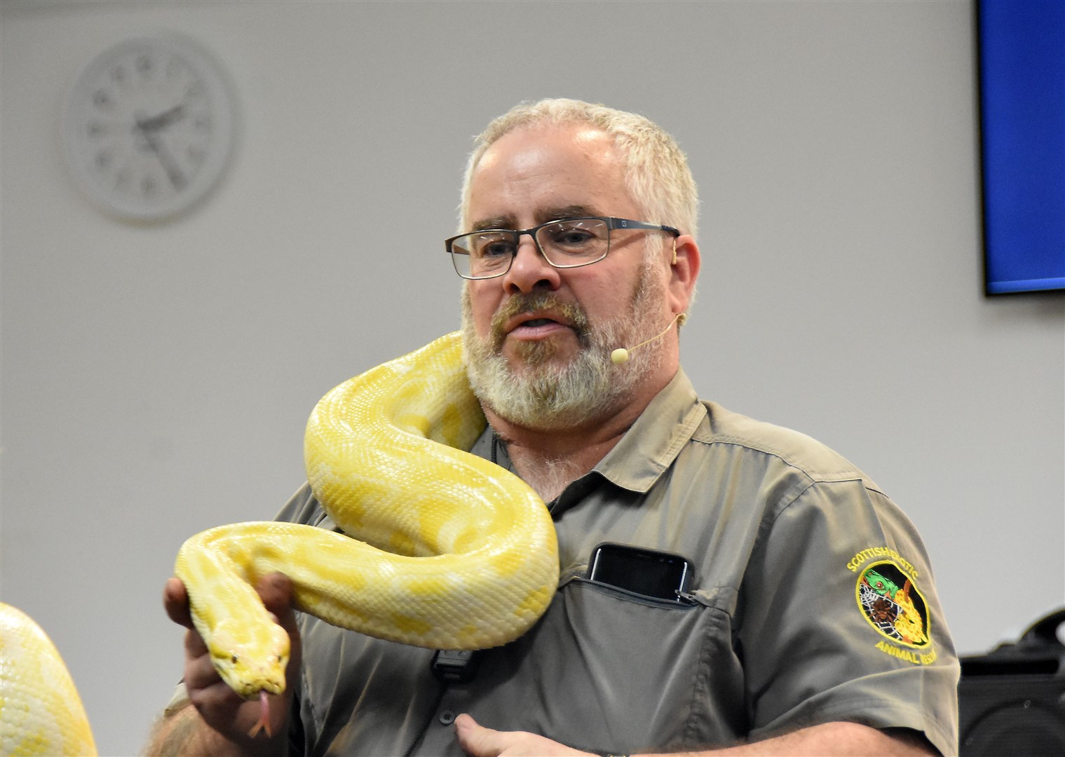 Nick Martin from Scottish Exotic Animal Rescue.. Picture: Becky Saunderson.