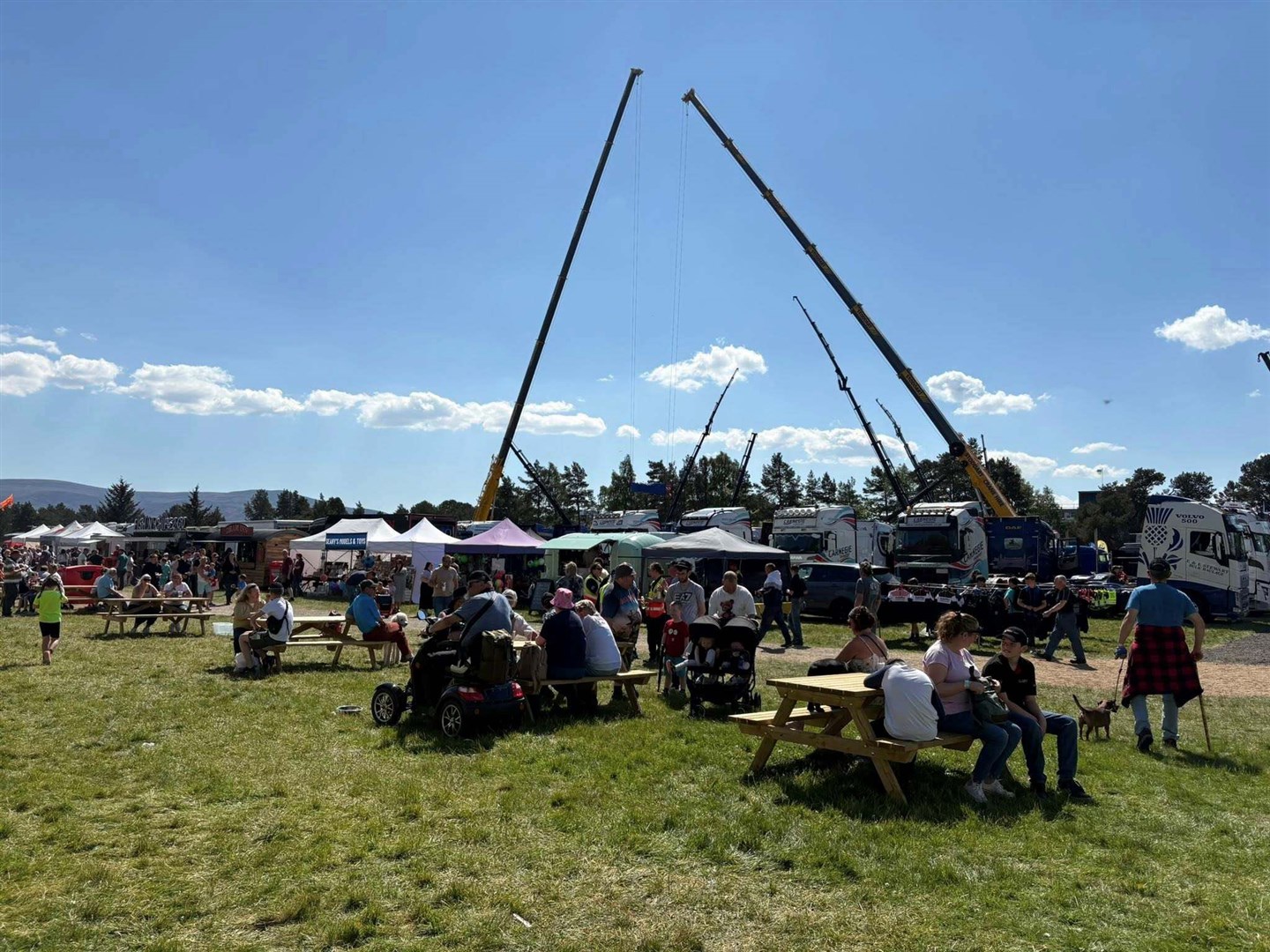 RISING TO THE OCCASION: A salute from some of the stars at Grantown's Show Field