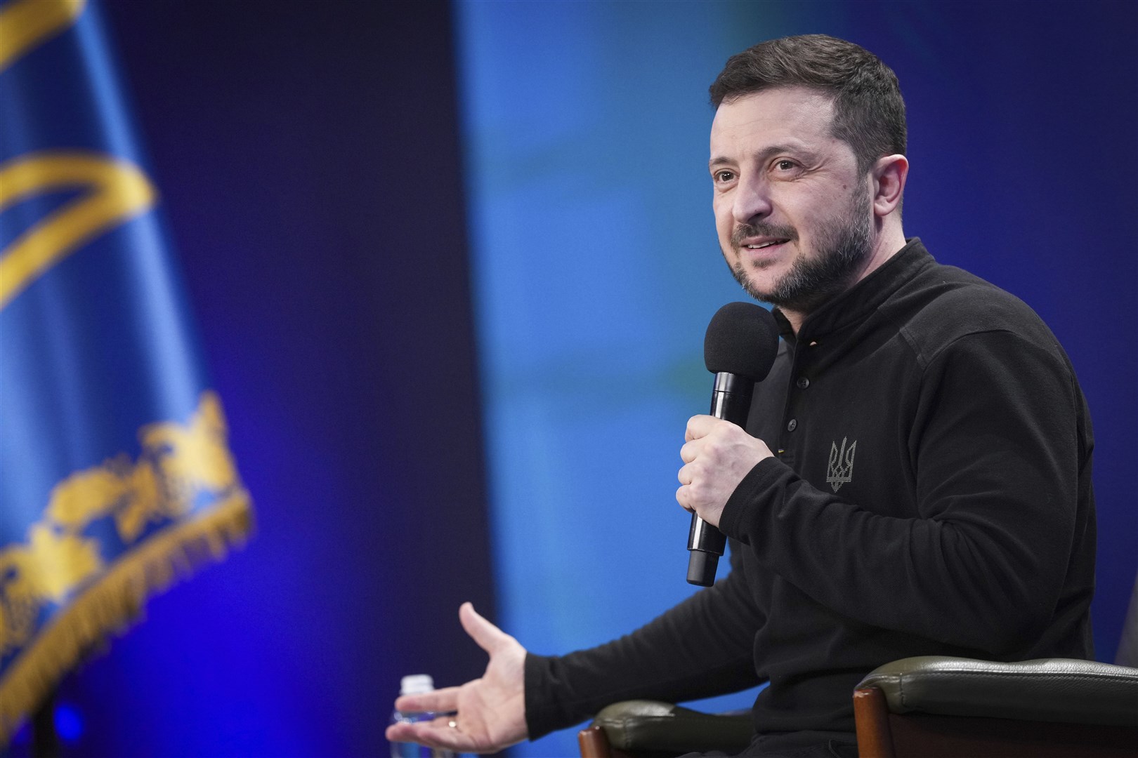 Ukrainian President Volodymyr Zelensky (Evgeniy Maloletka/AP)